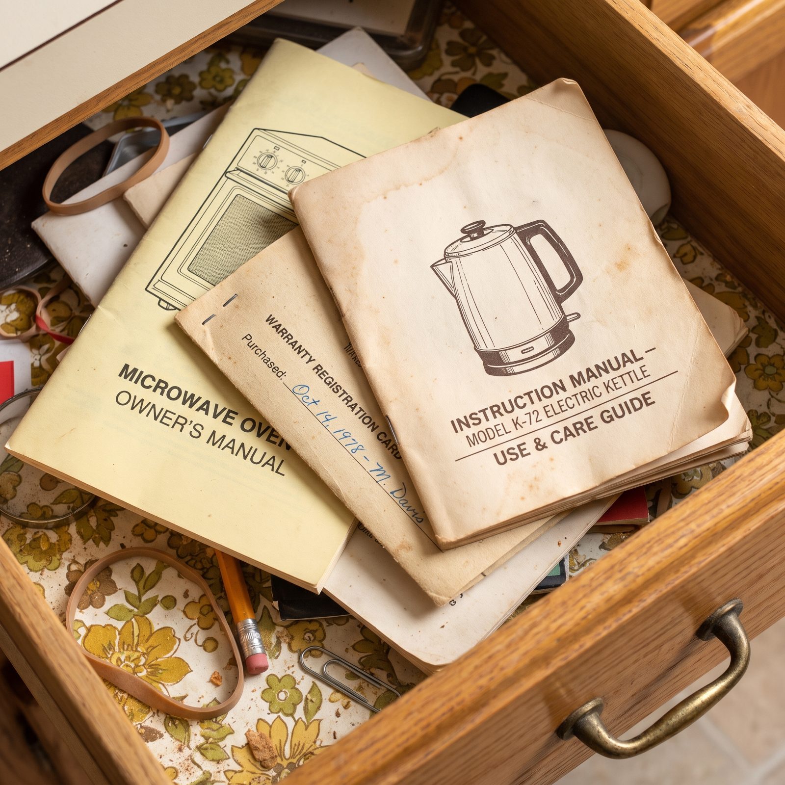 Appliance Manuals and Warranty Cards for Machines No Longer in the Kitchen