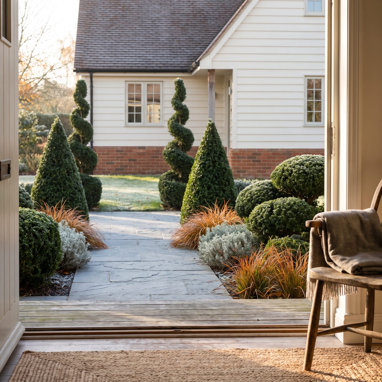 Architectural Topiary That Earns Its Keep in Winter