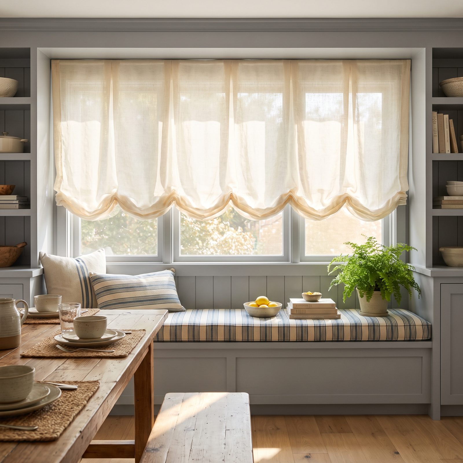 Balloon Shades in Lighter, Less Fussy Fabrics