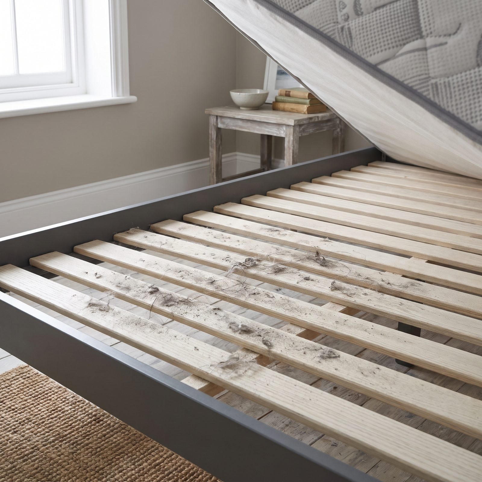 The Bed Slats or Platform, a Dust Field Hiding Right Under You
