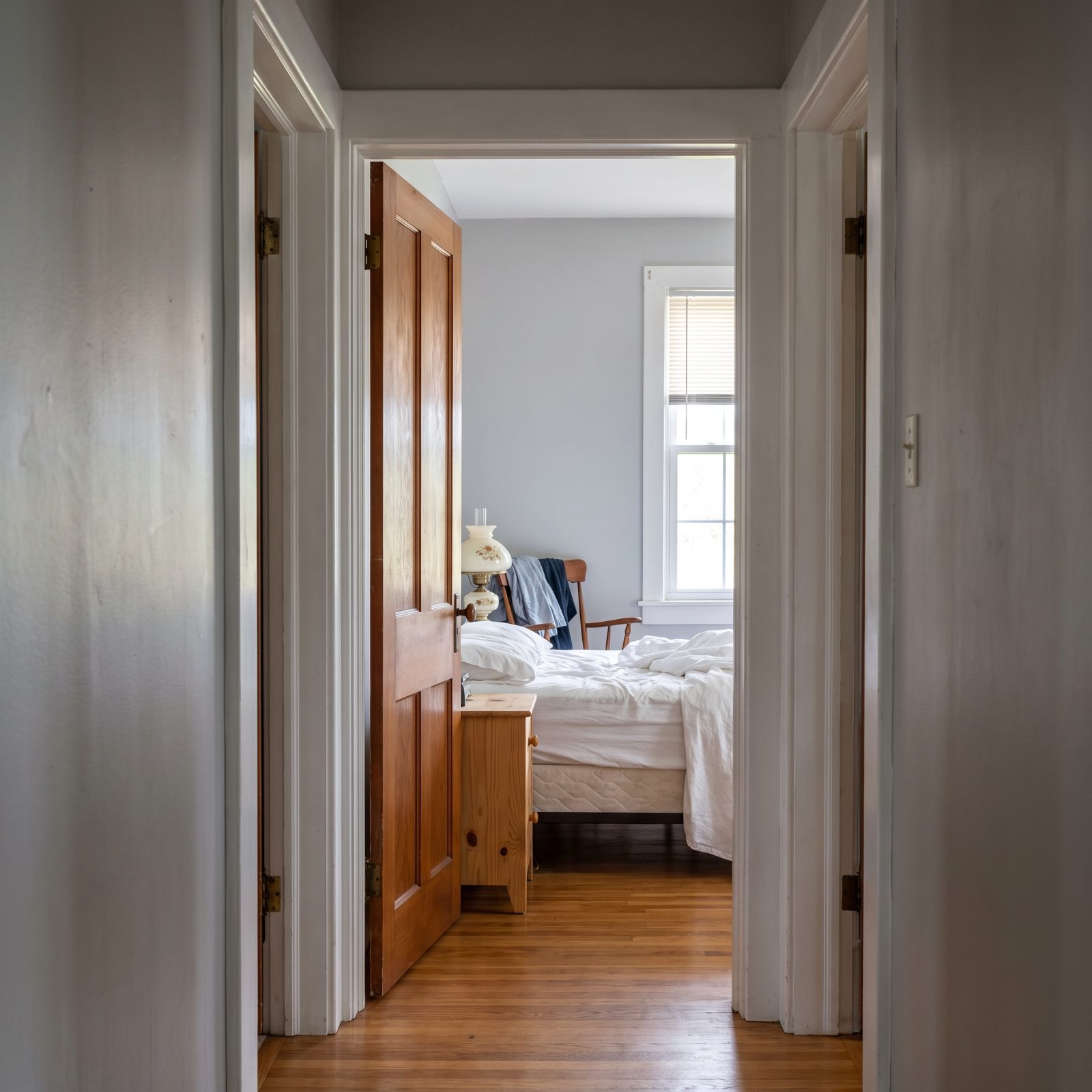 A Bedroom Visible From the Front Entrance