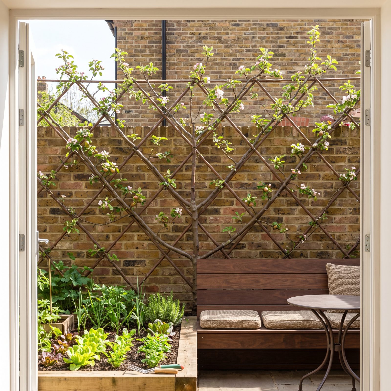 A Belgian Fence of Fruit Trees as a Living Partition