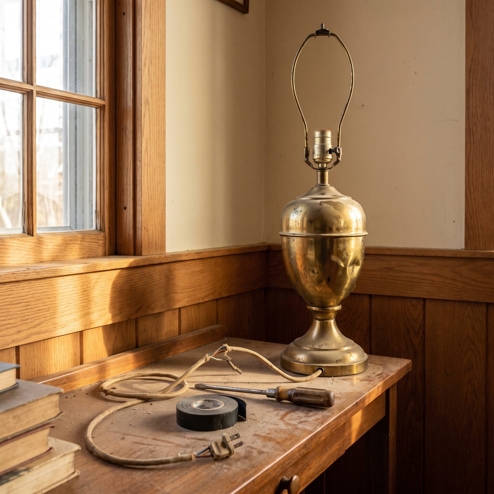 The Broken Lamp Stays Because Fixing It Sounds Easy