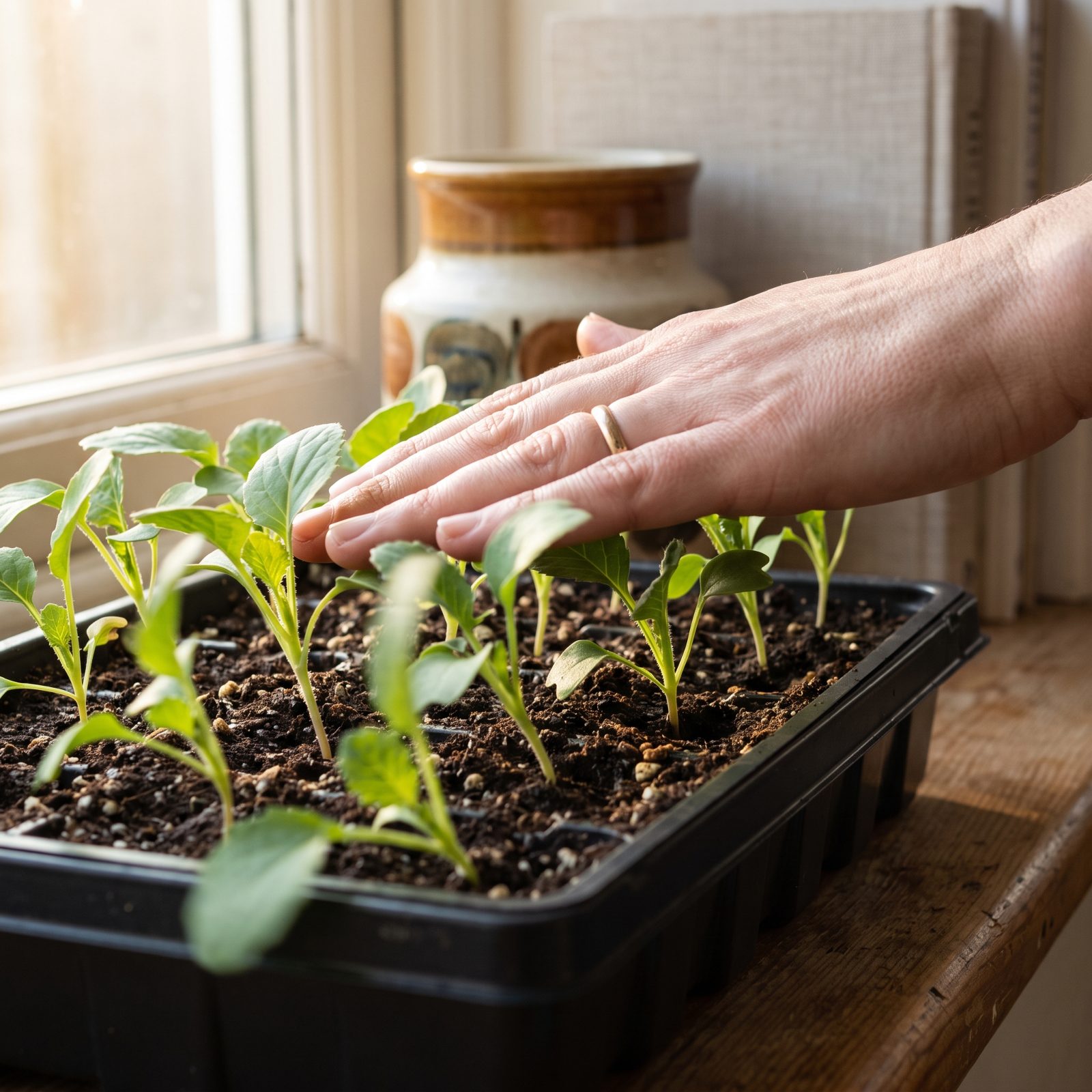 Brush Your Seedlings Daily for Stockier, Tougher Stems