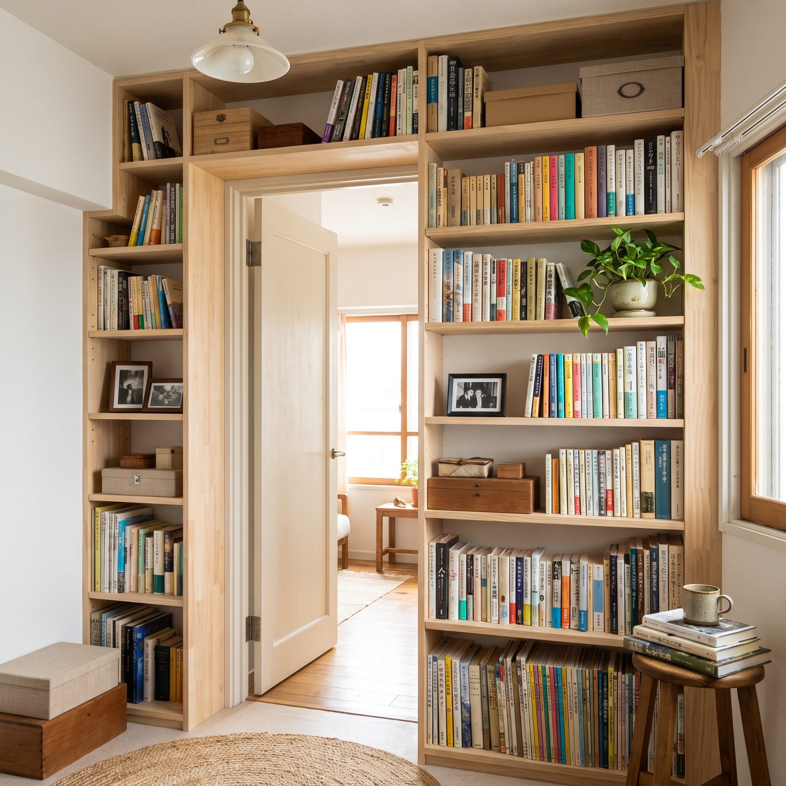 Build a Floor-to-Ceiling Bookcase Around a Doorway