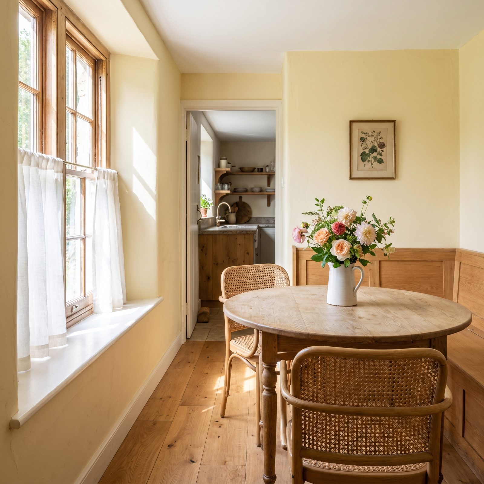 Butter-Yellow Walls That Warm Without Shouting