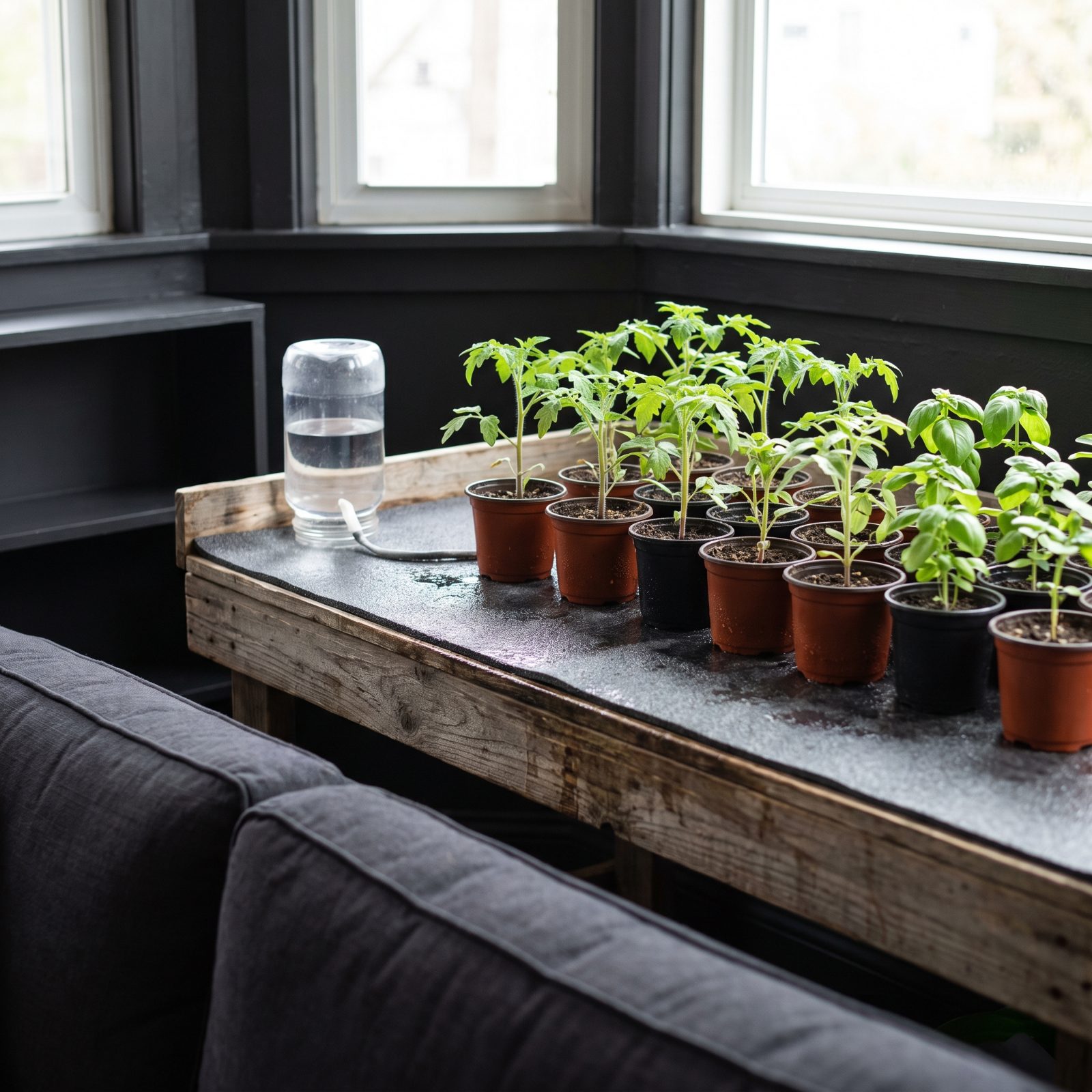 A Capillary-Mat Bench That Waters Seedlings From Below
