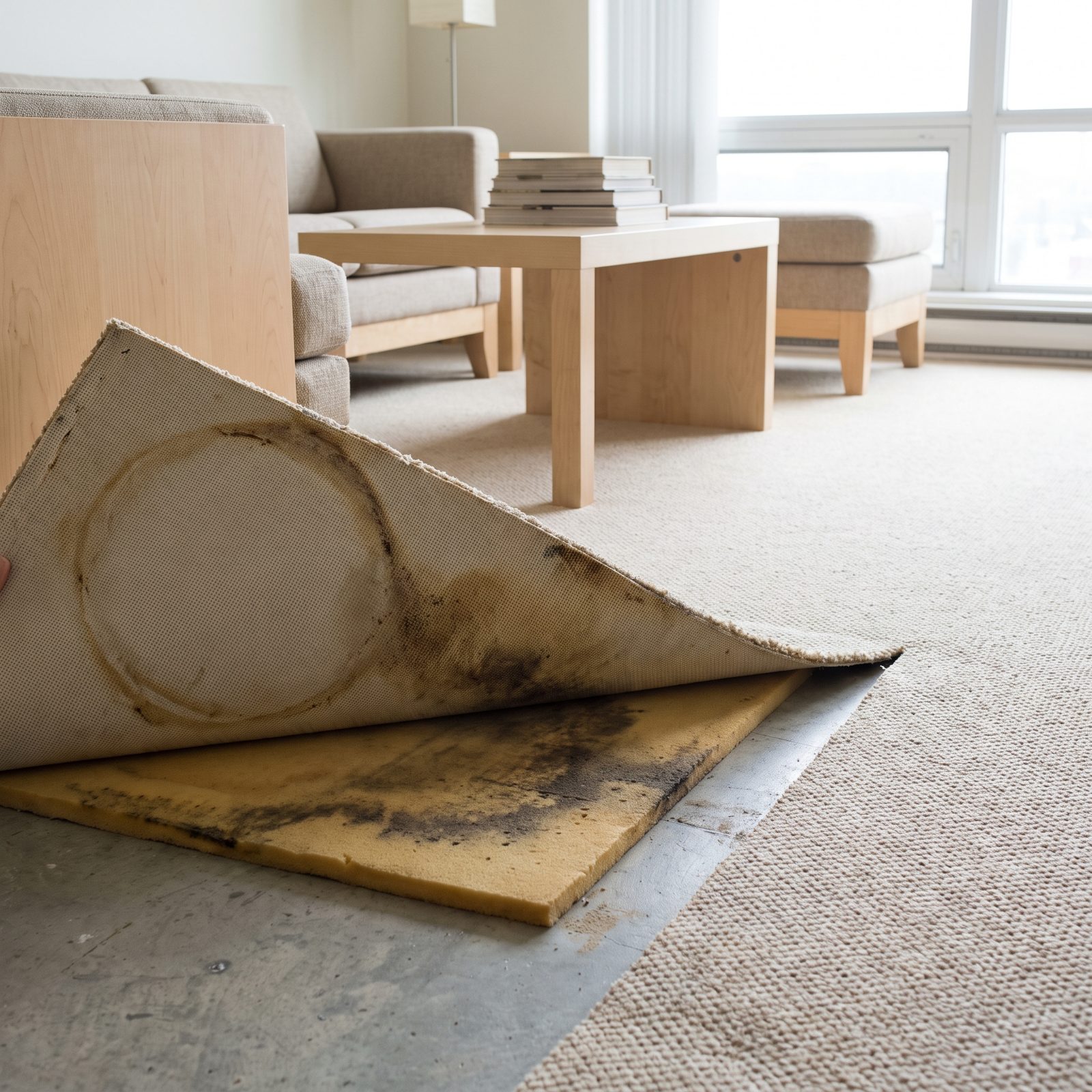 Carpet Padding That Pet Accidents Soaked Through Long Ago