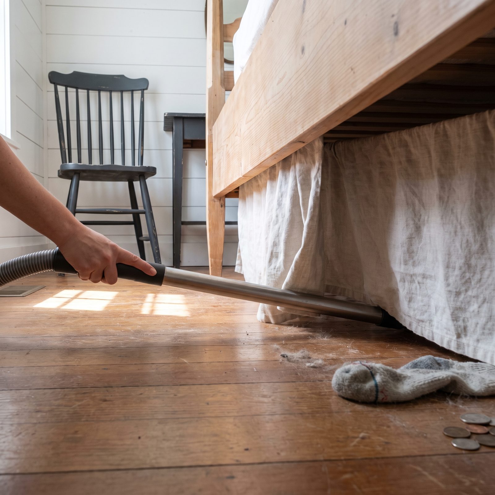 Checking Under the Bed While It's the Easiest It'll Ever Be