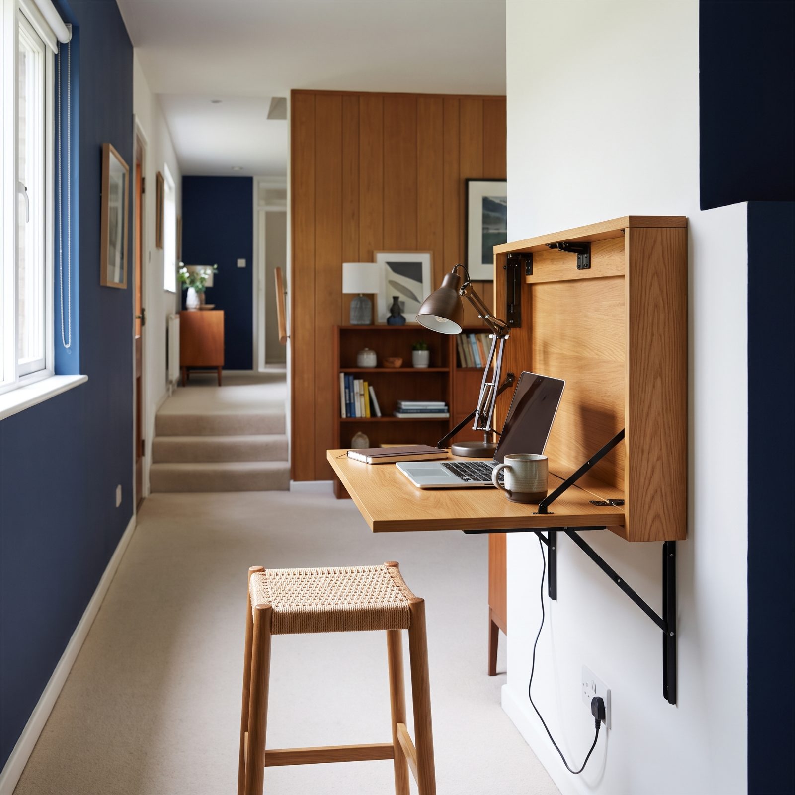 Choose a Desk With a Fold-Down Wall-Mounted Worktop