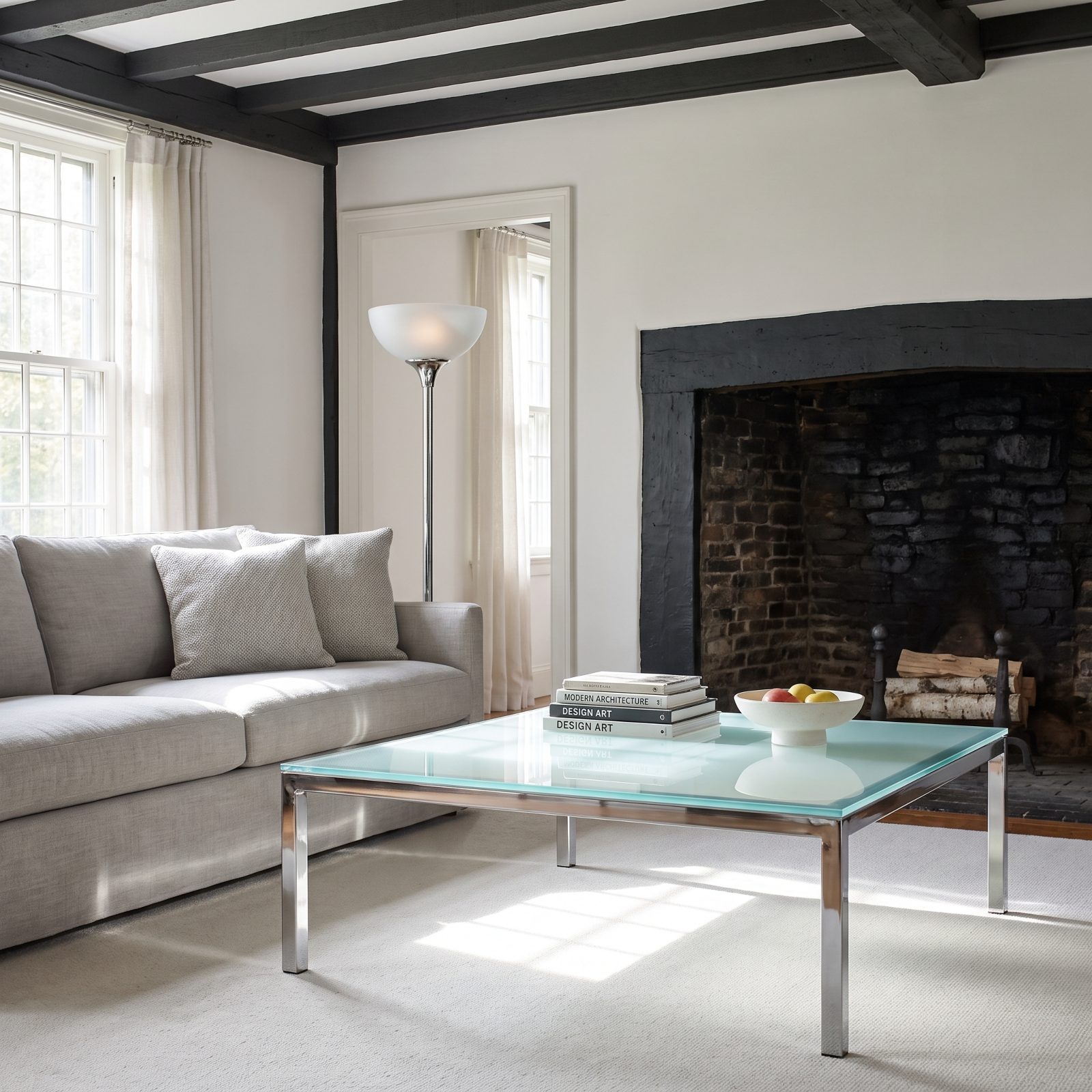 Chrome-and-Frosted-Glass Furniture From the End of the Decade