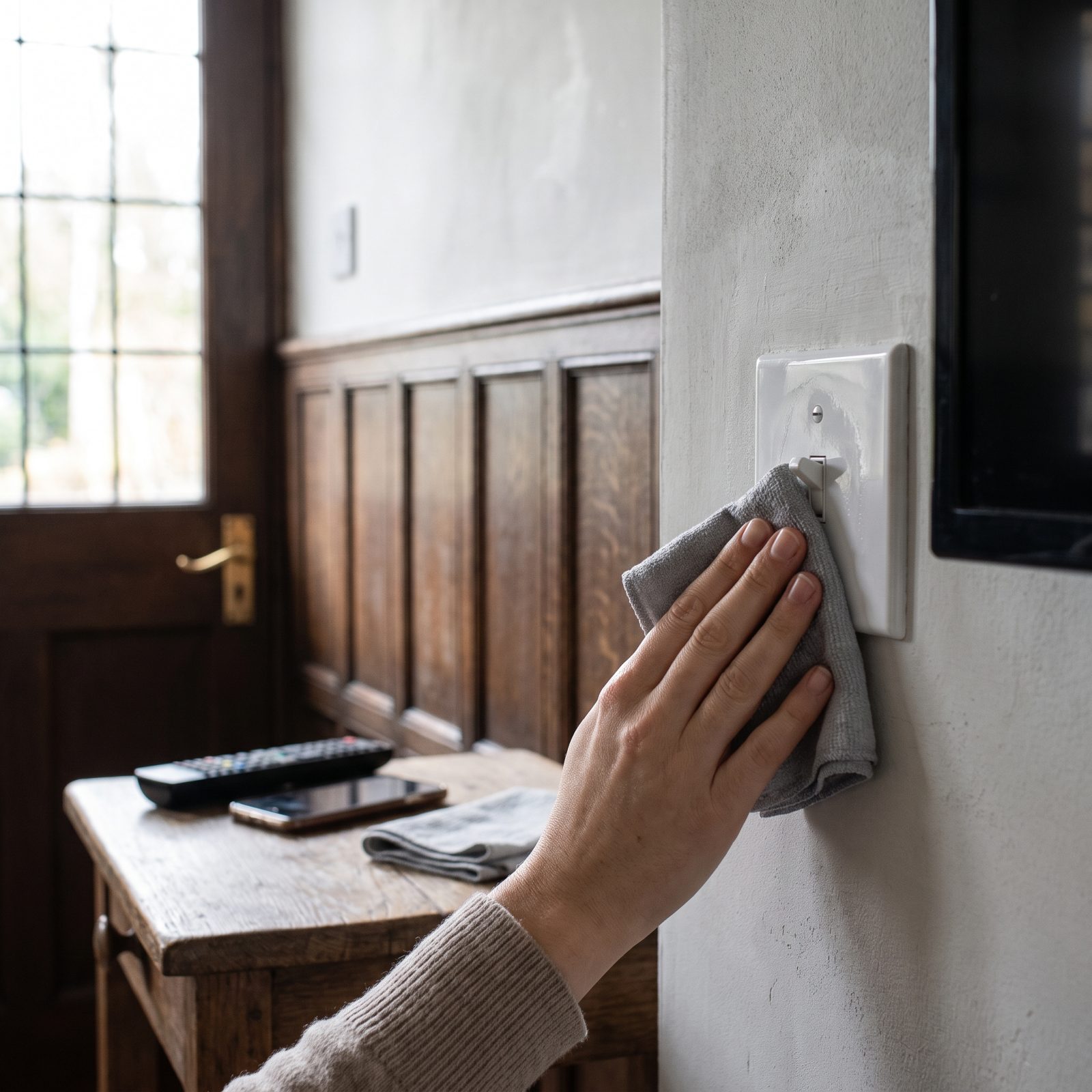 Cleaning Switches, Handles and Remotes in One Pass