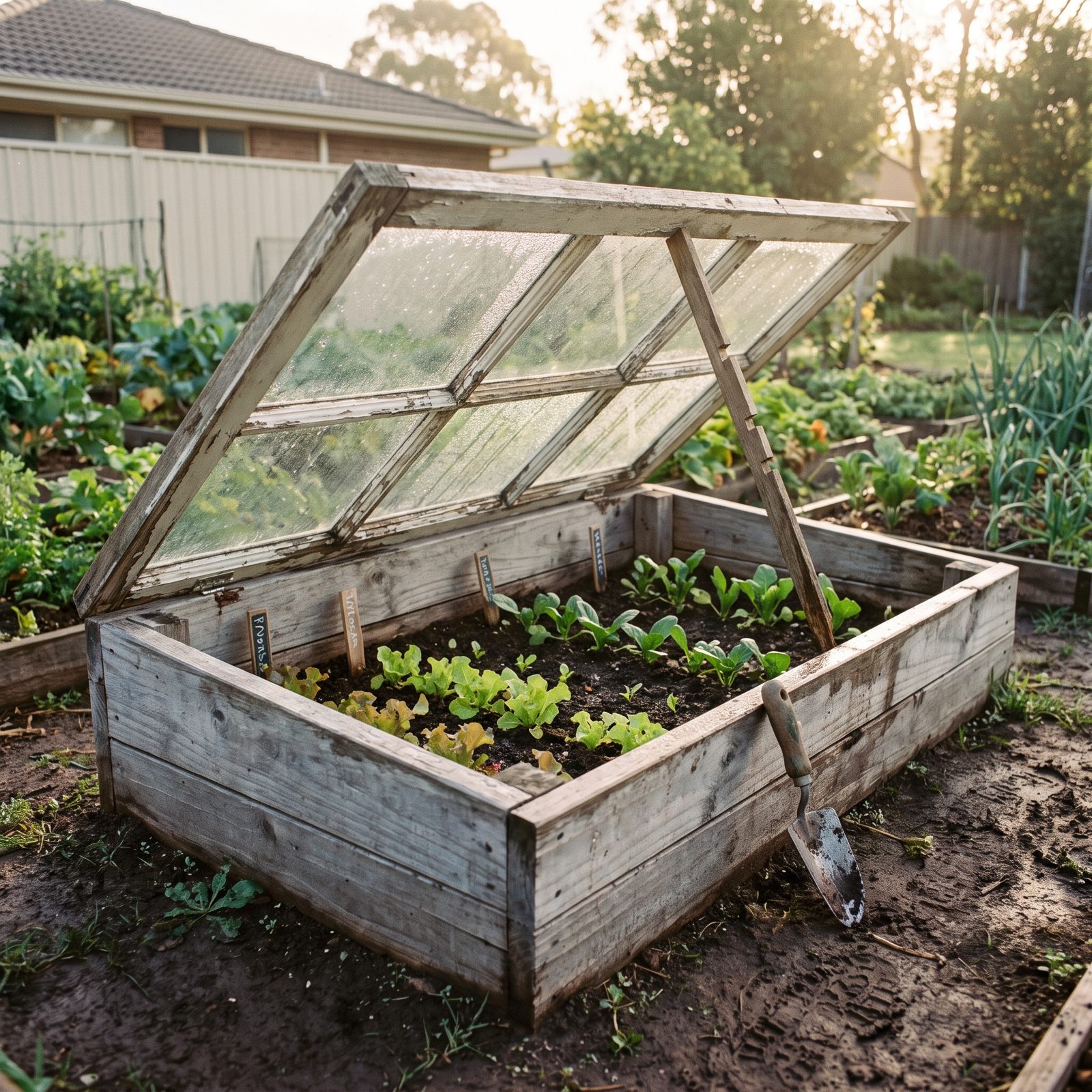 A Cold Frame Built From an Old Window