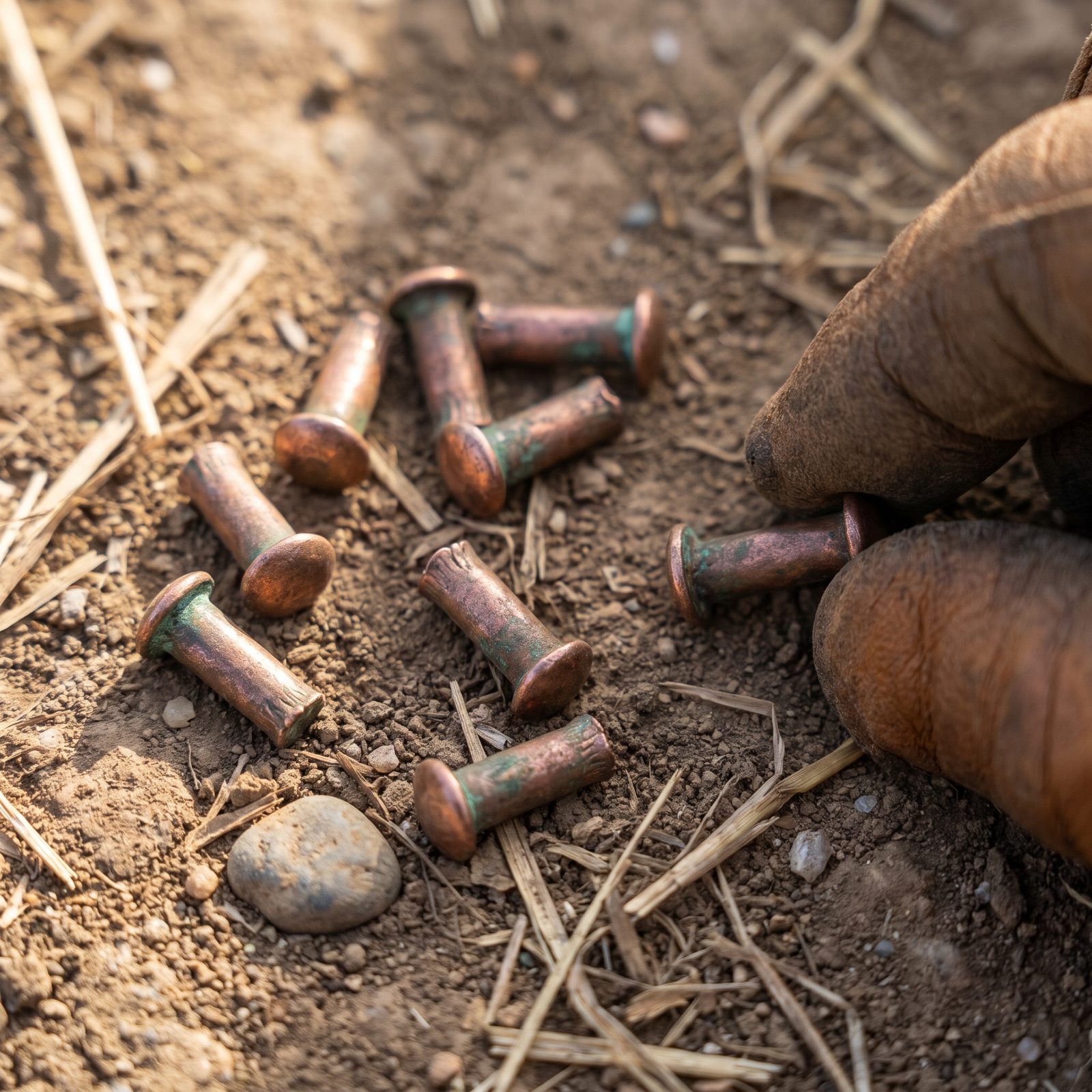 Copper Harness Rivets: The Small Fasteners Salting Every Old Stable Yard