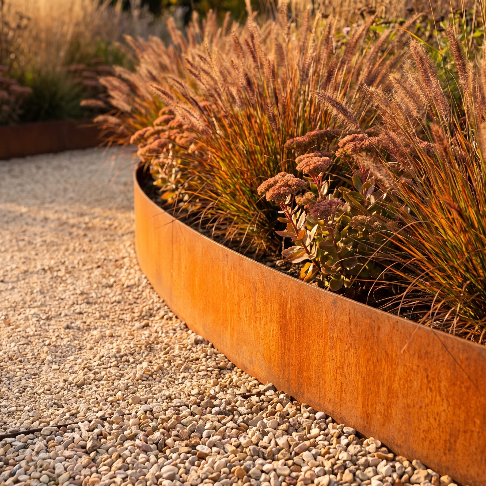 Corten-Steel Edging That Rusts on Purpose