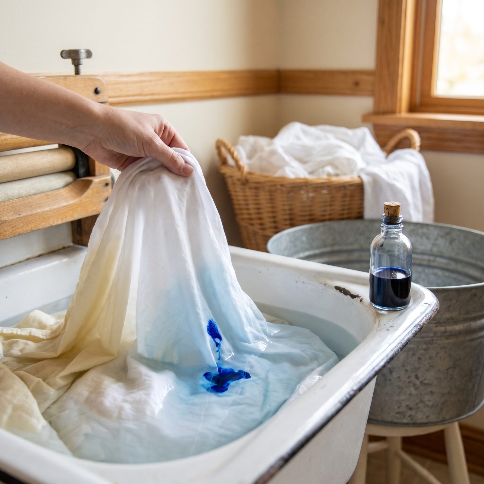 Counter Yellowing in White Sheets With Laundry Bluing