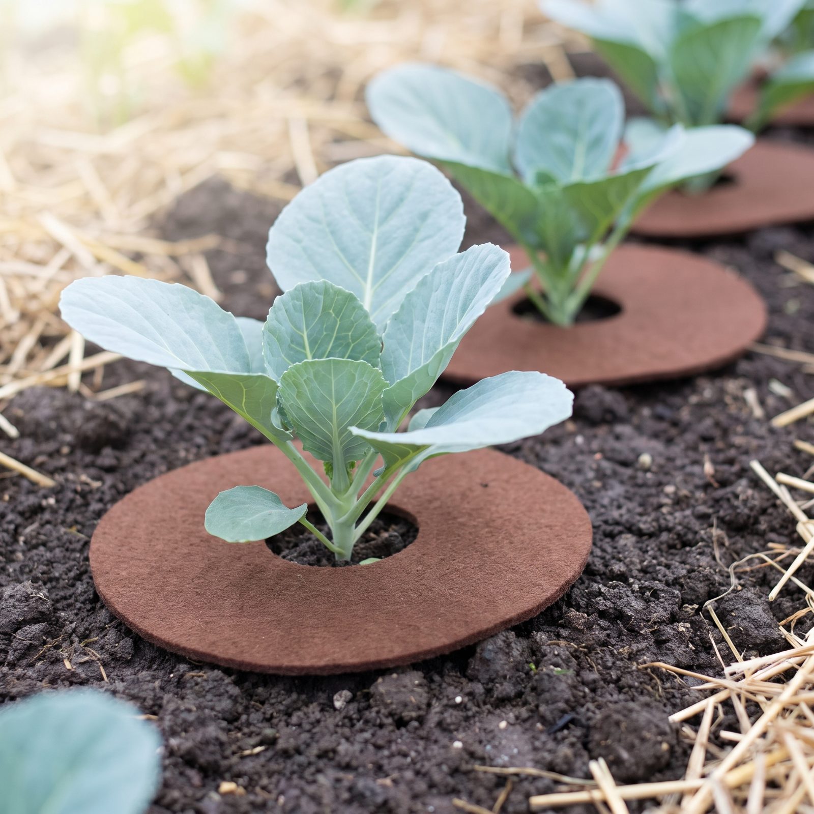 Cover Brassica Stems With Collars to Block Cabbage Root Flies