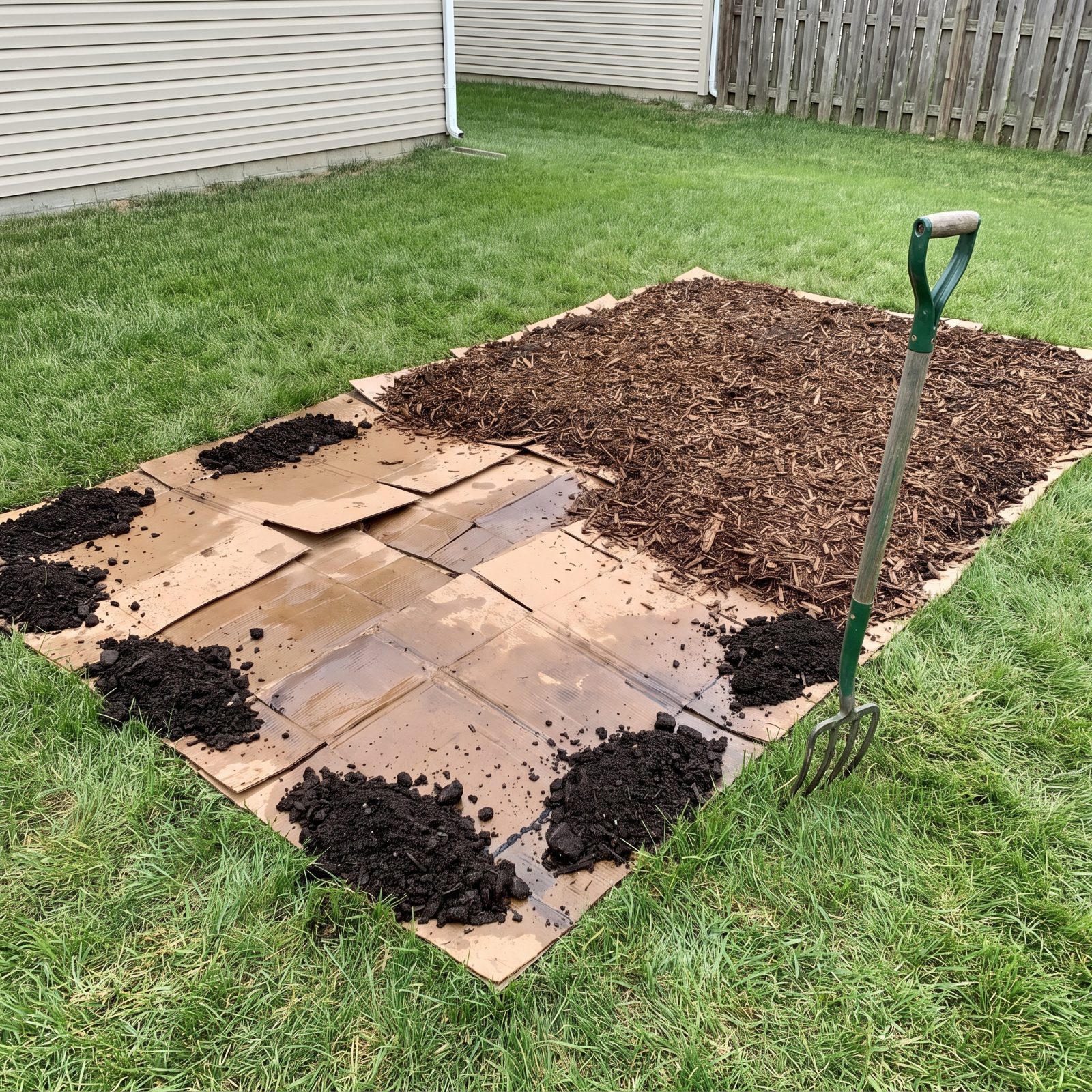 Cover New Beds with Cardboard Before Adding Mulch