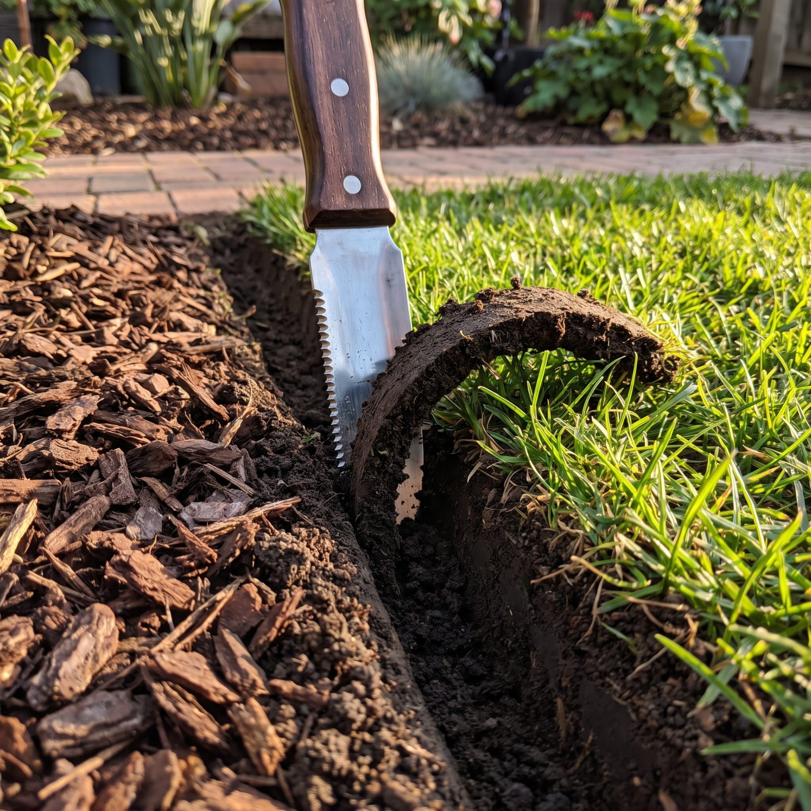 Cut a Crisp Bed Edge With a Soil Knife and Skip the Plastic Border