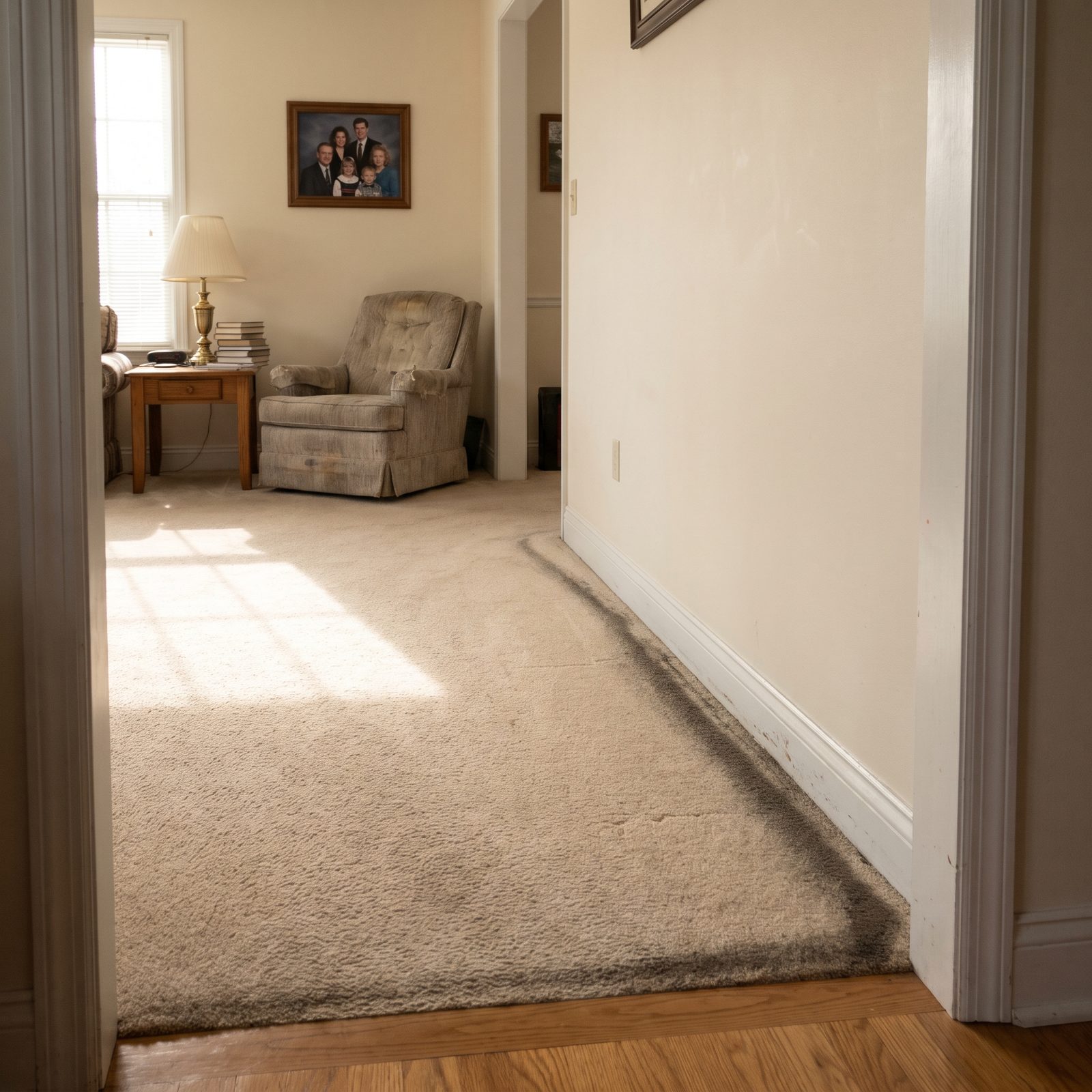 Dark Lines Along Carpet Edges Reveal Filtration Soiling