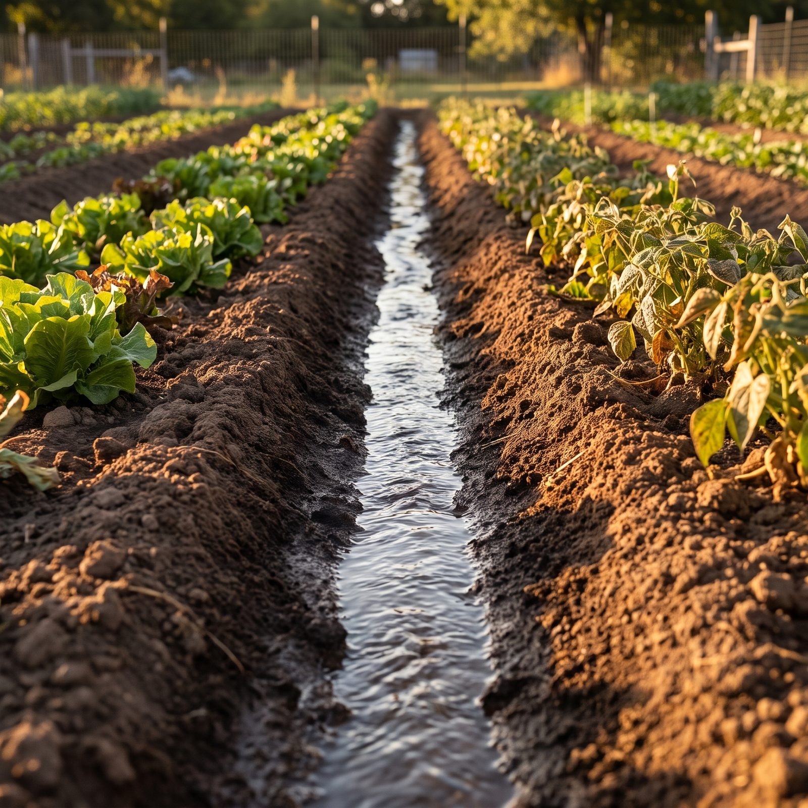 Direct Water Through Furrows Instead of Wetting the Entire Bed