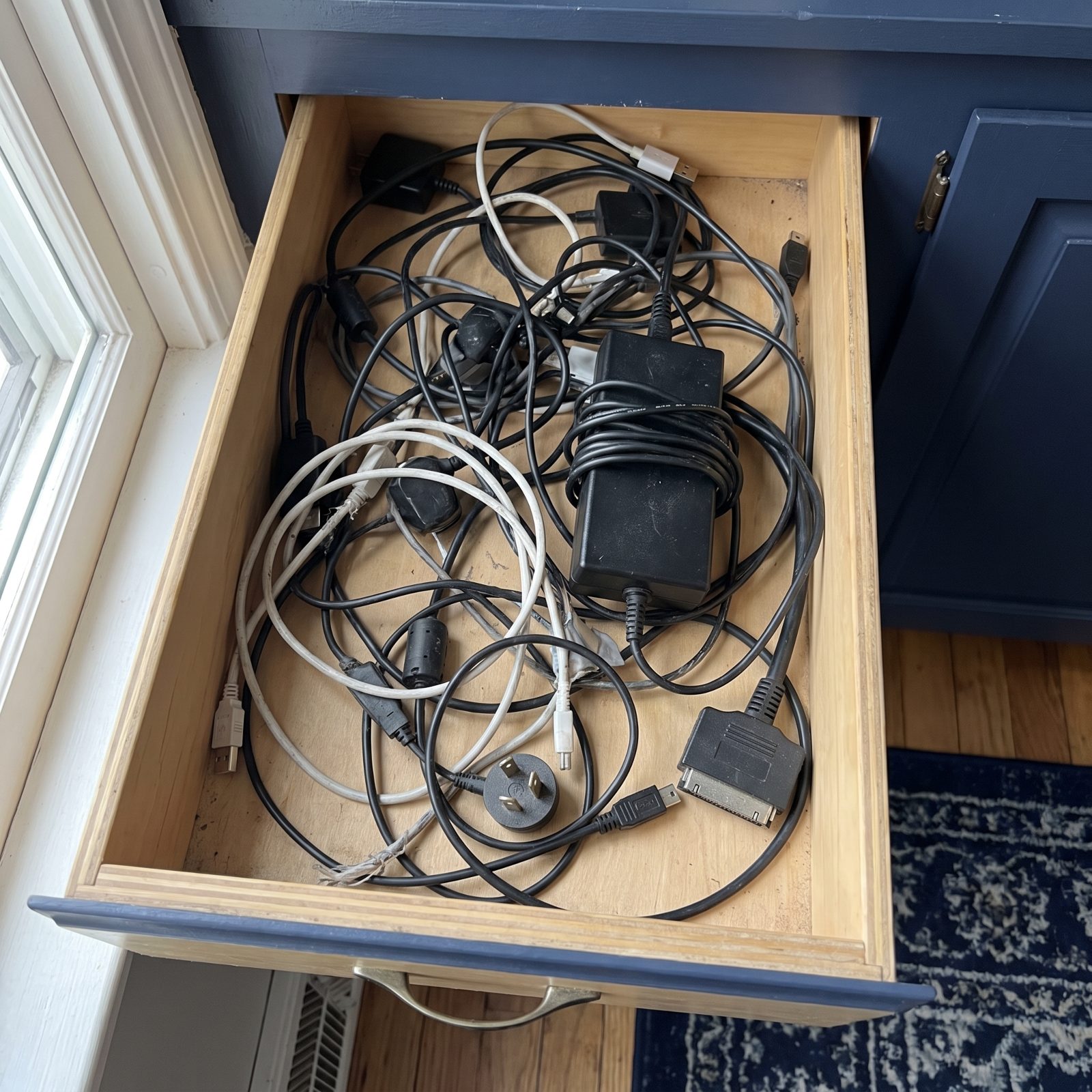 The Drawer of Mystery Cords for Electronics You No Longer Own