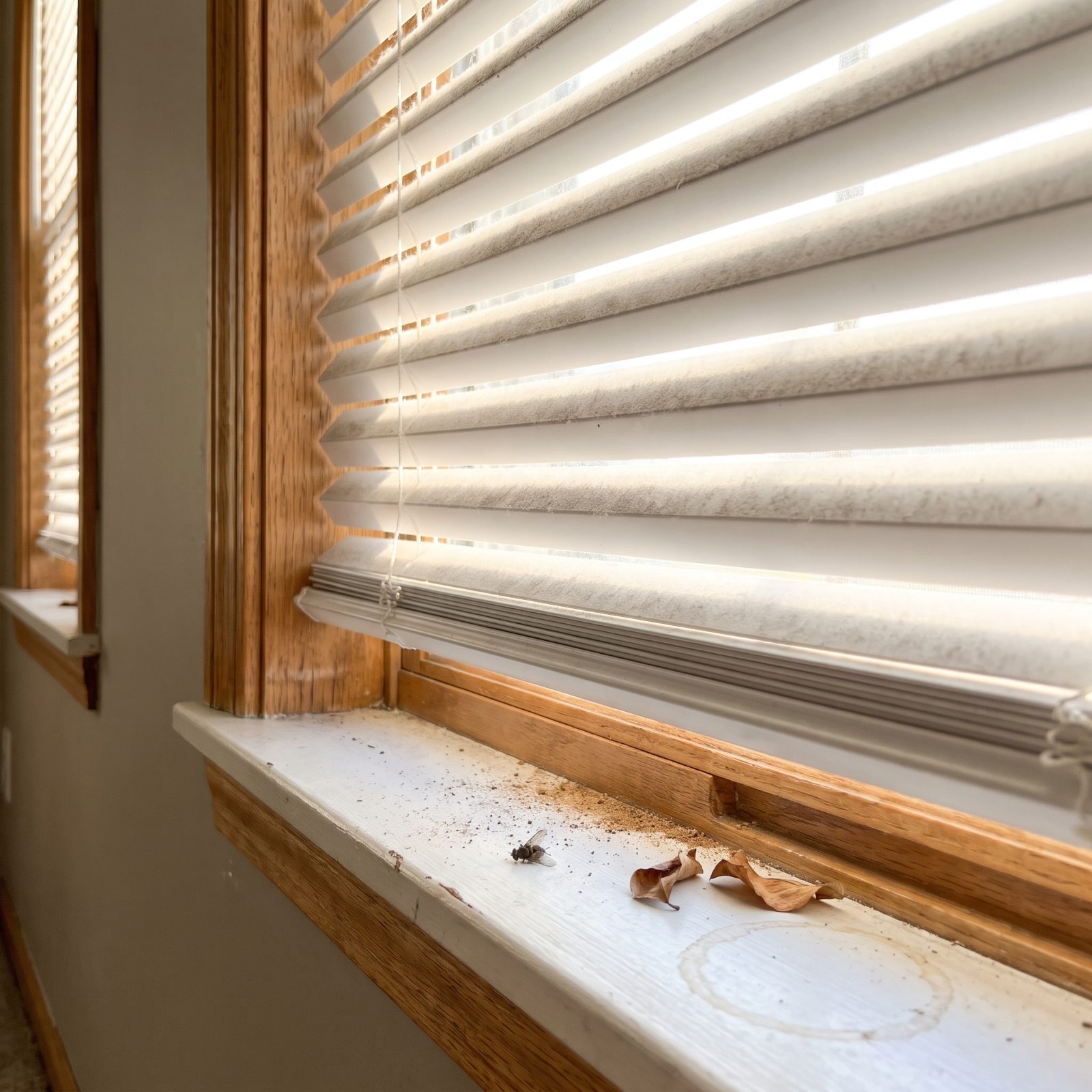 Dust-Furred Blinds and the Windowsill Graveyard
