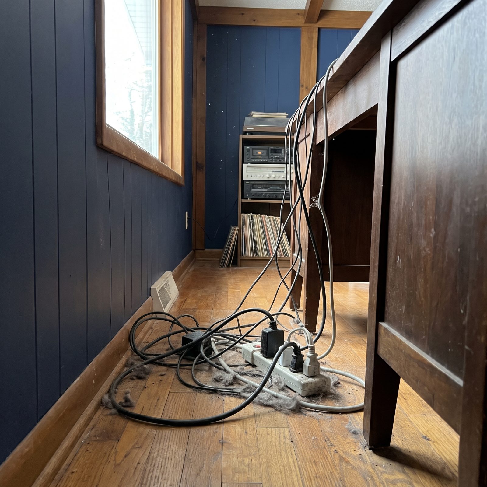 Dusty Cable Bundles Create Hard-to-Reach Debris Traps