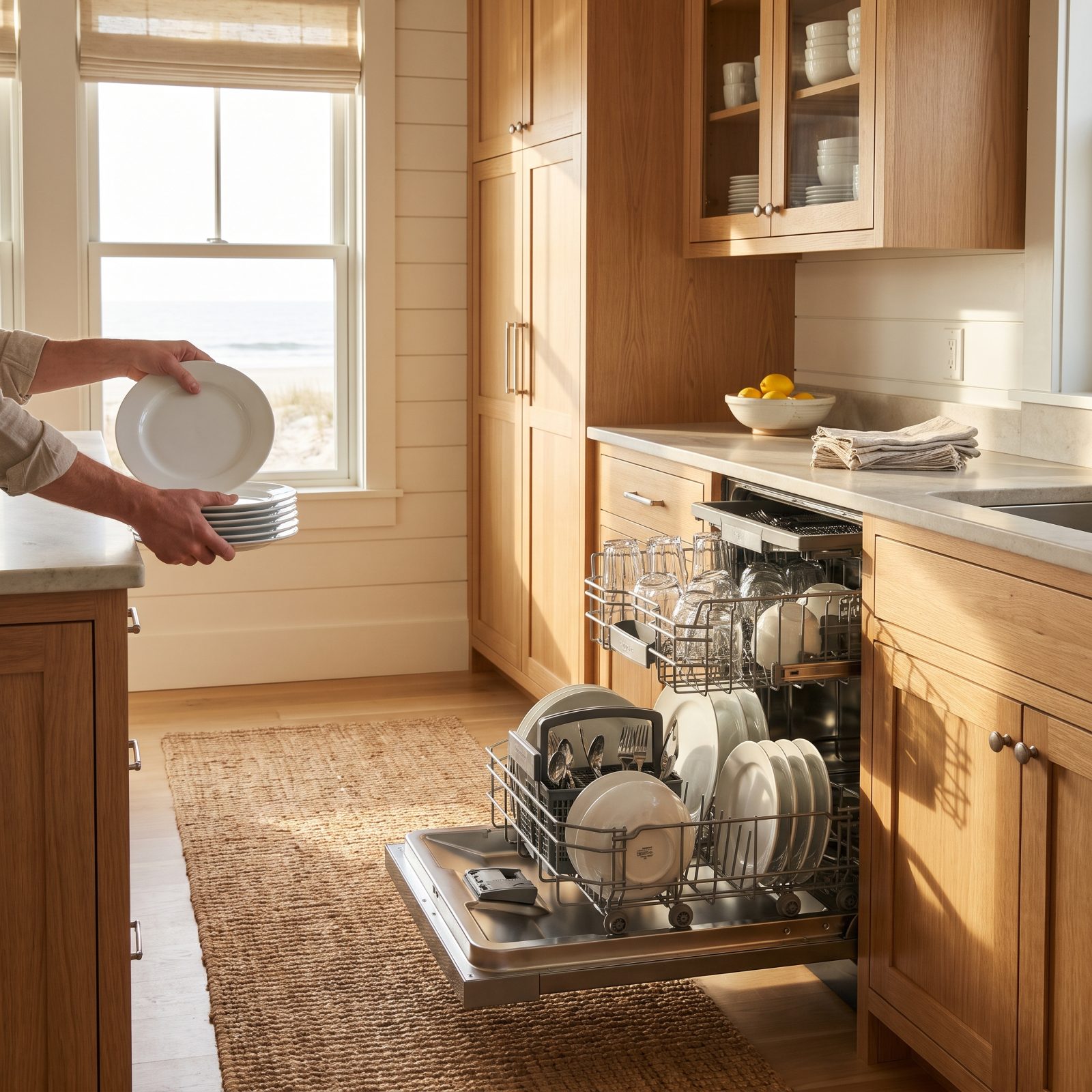 Emptying the Dishwasher First Thing So It's Ready All Day