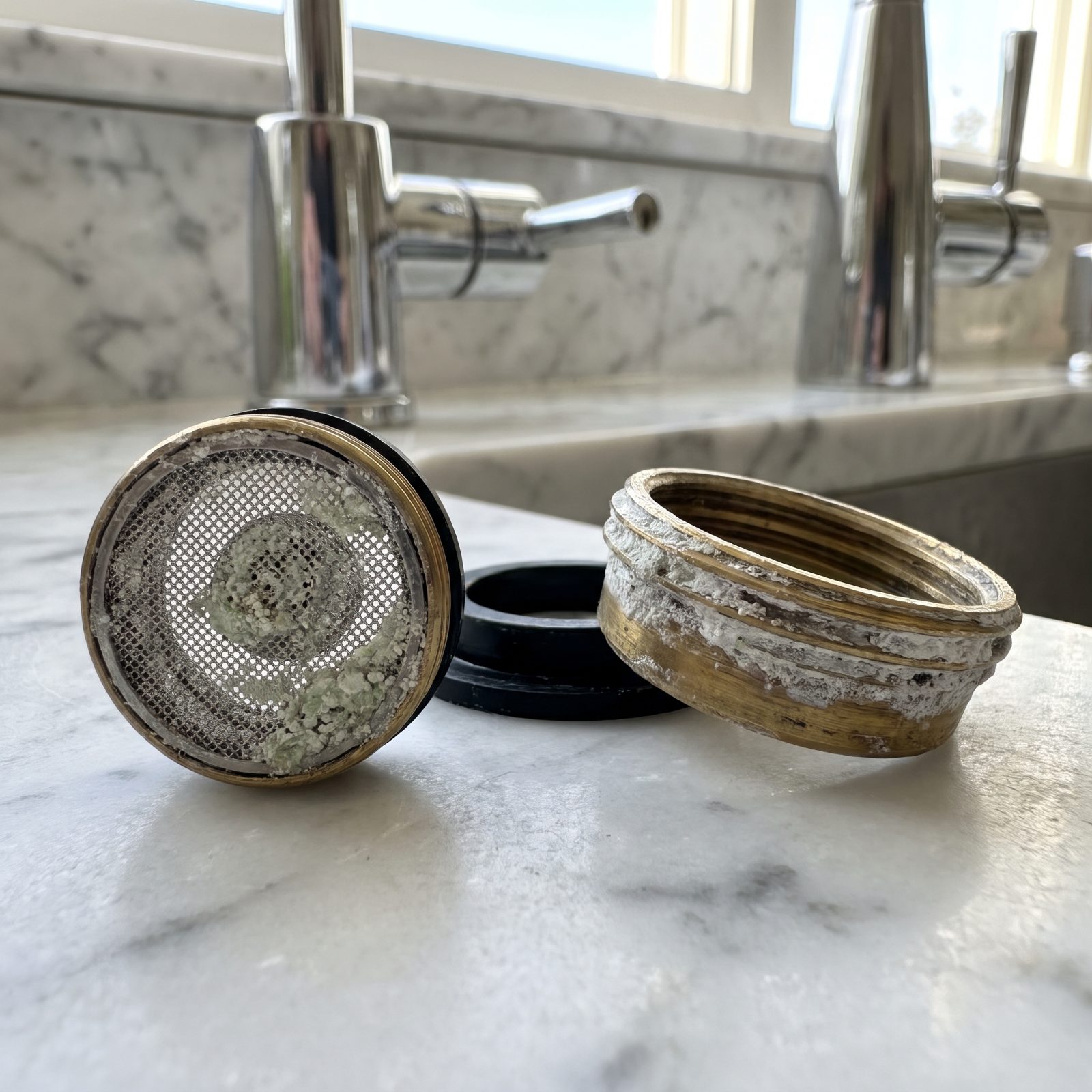 The Faucet Aerators, Mineral Scale Hides Behind the Screens