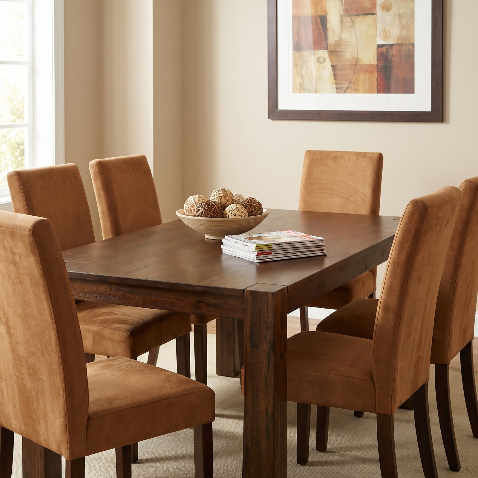 Faux-Suede Parsons Dining Chairs
