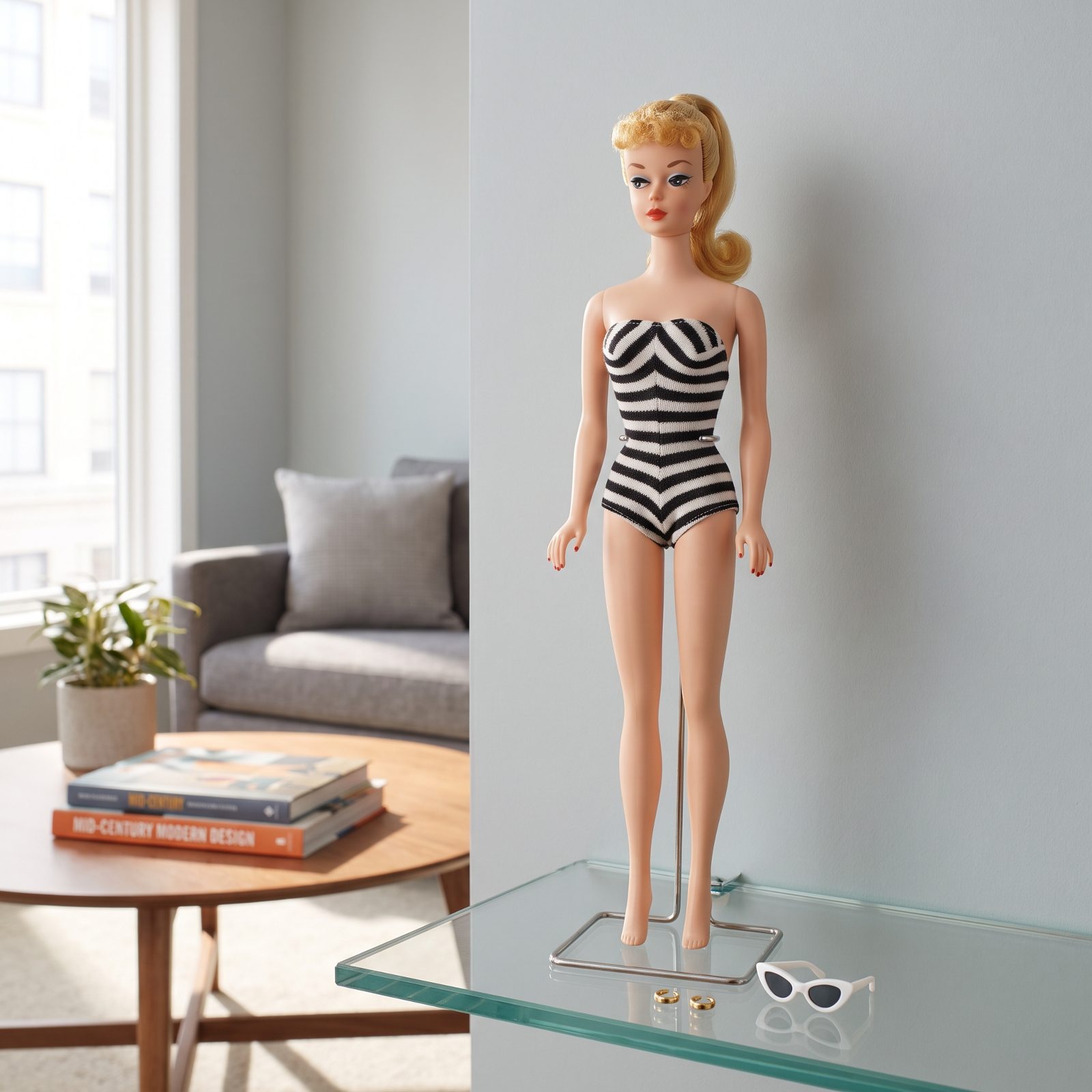 First-Issue 1959 Barbie Dolls With Holes in the Feet