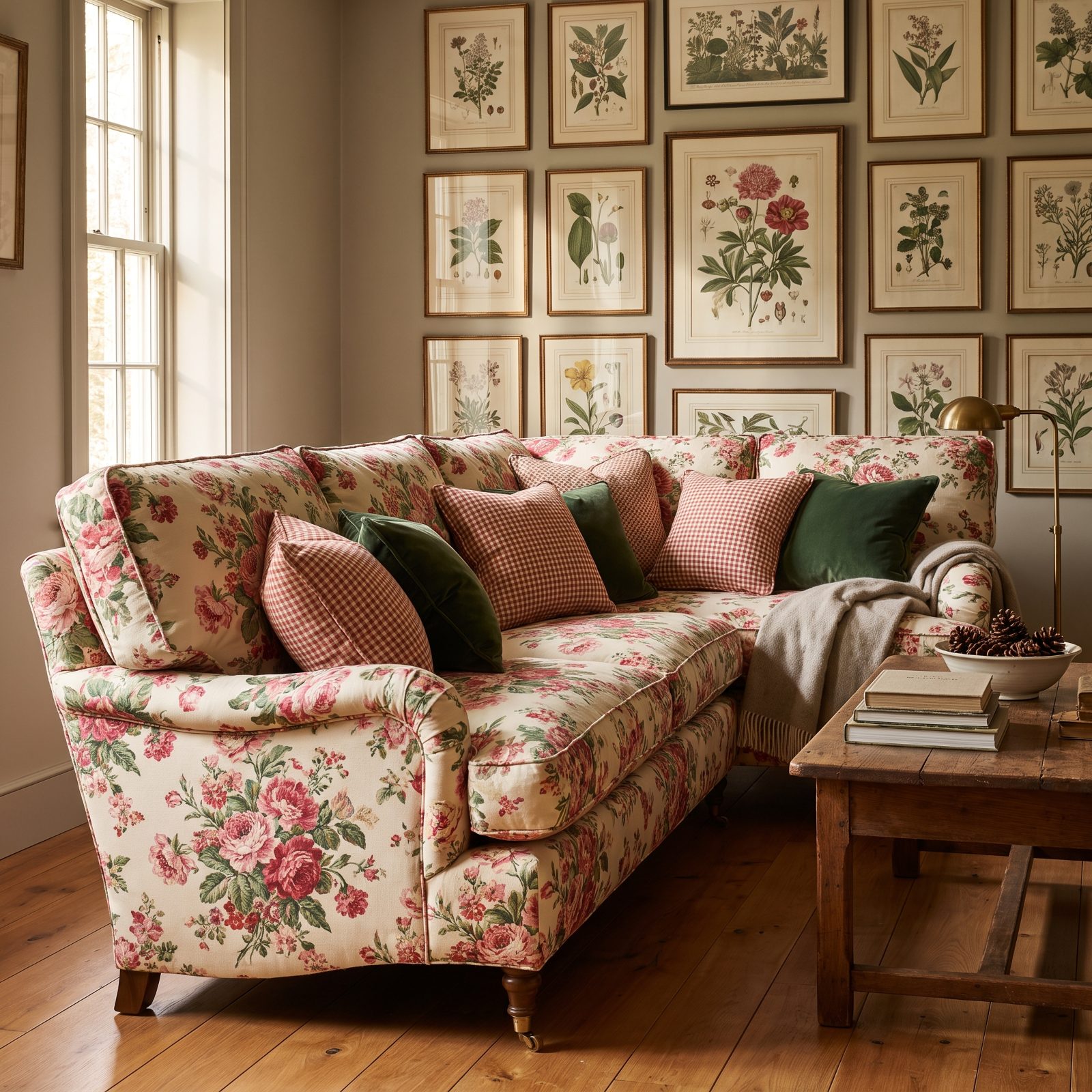 Floral Chintz Upholstery Anchors the New Maximalist Sofa