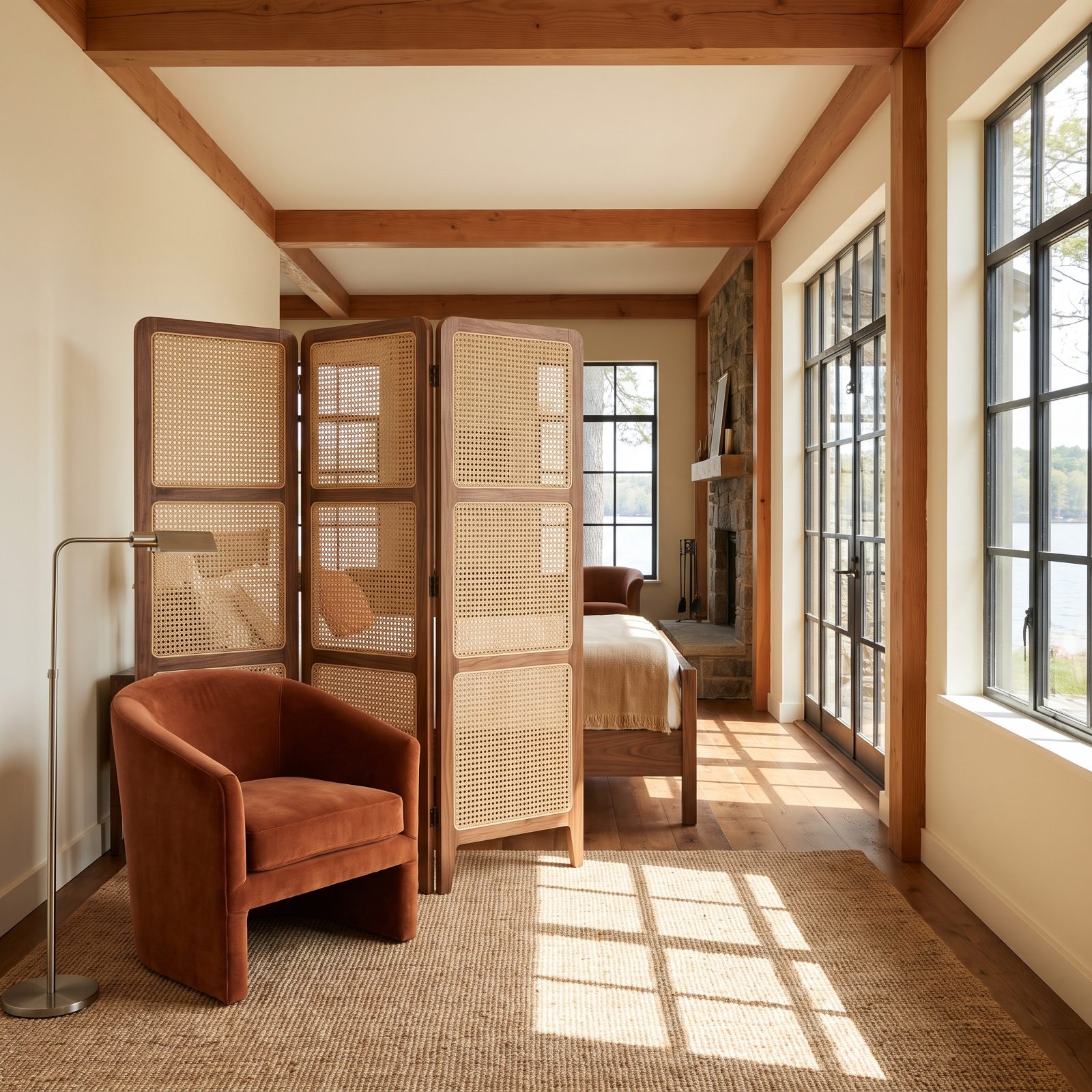 Folding Privacy Screens as Movable Walls for Open-Plan Rooms