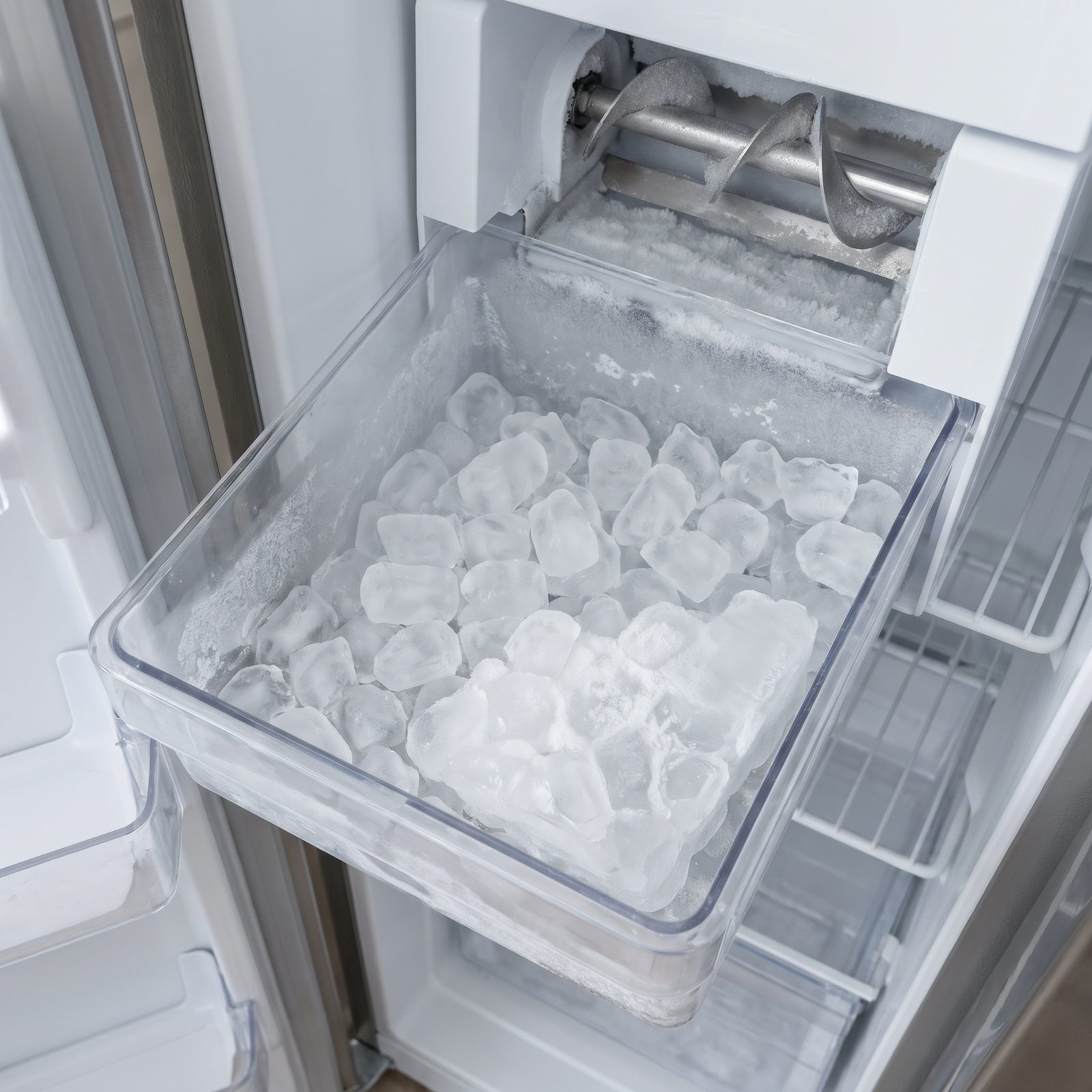 The Freezer Ice Bin, Where Stale Ice Leaves Frost and Odors Behind