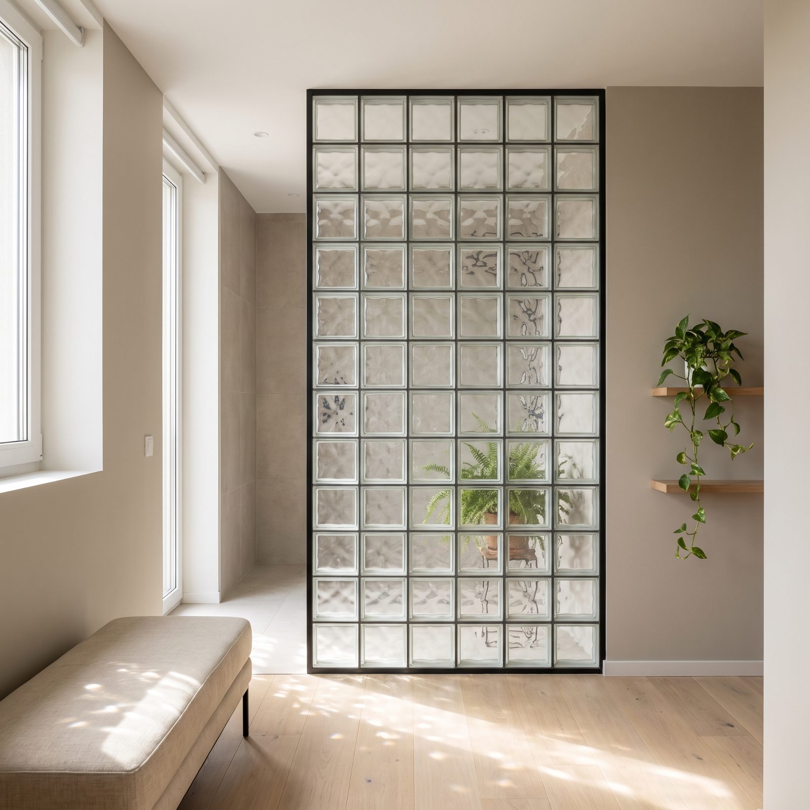 Glass-Block Partitions That Borrow Light Instead of Blocking It