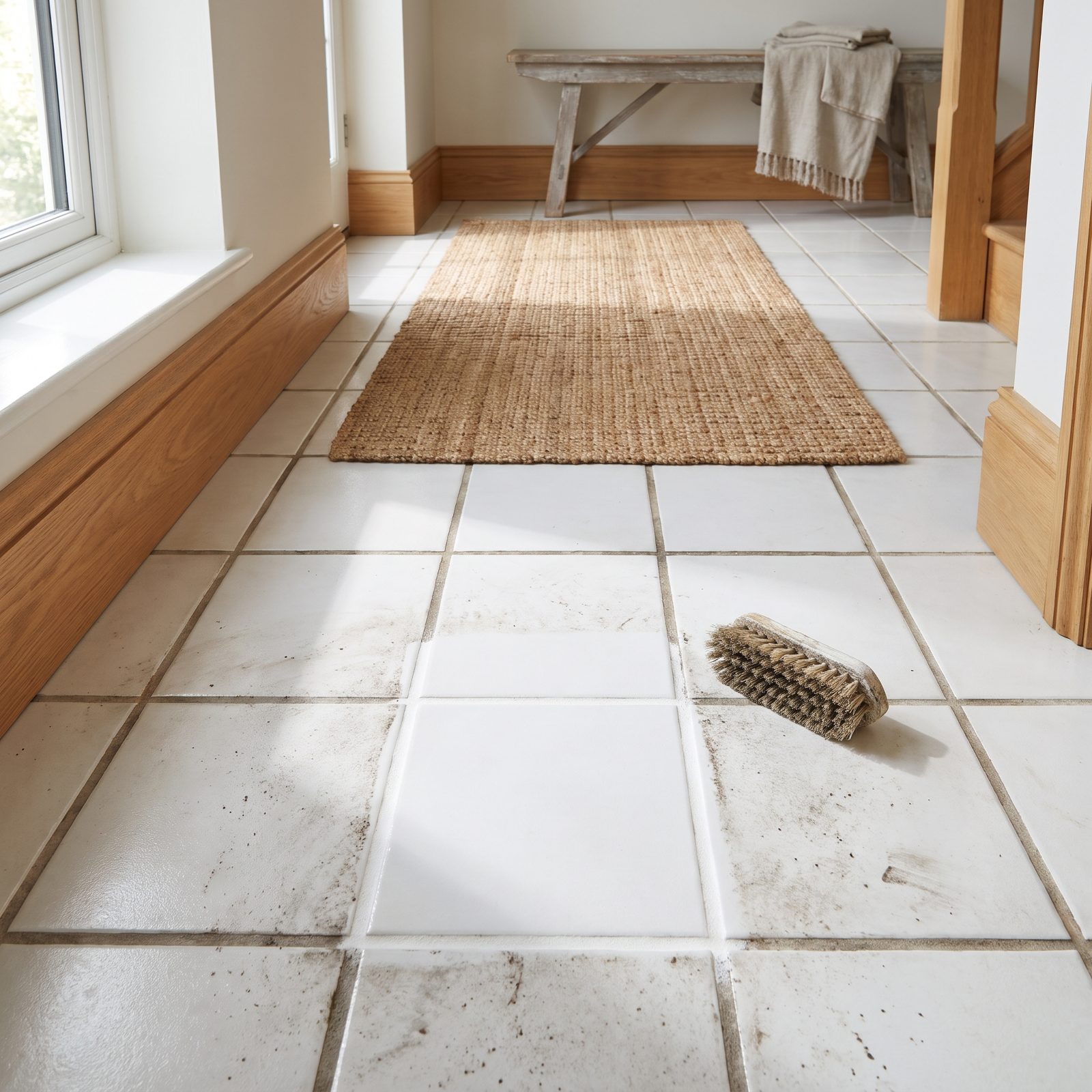 Grout Lines Gone Gray and Grimy
