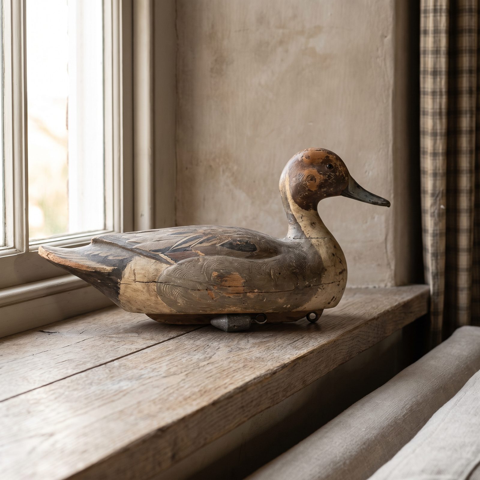 Hand-Carved Duck Decoys Worn Smooth by Real Hunts