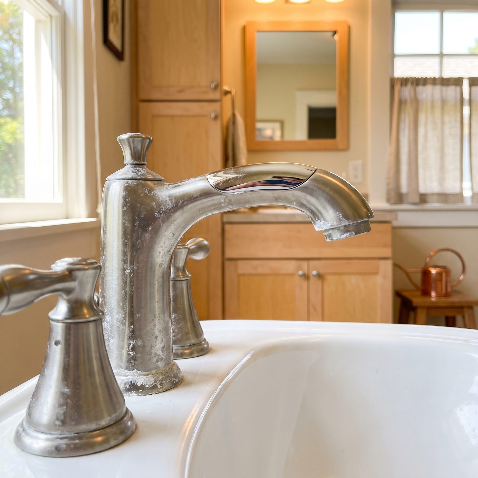 Hard-Water Spots Crusting Your Faucets and Fixtures