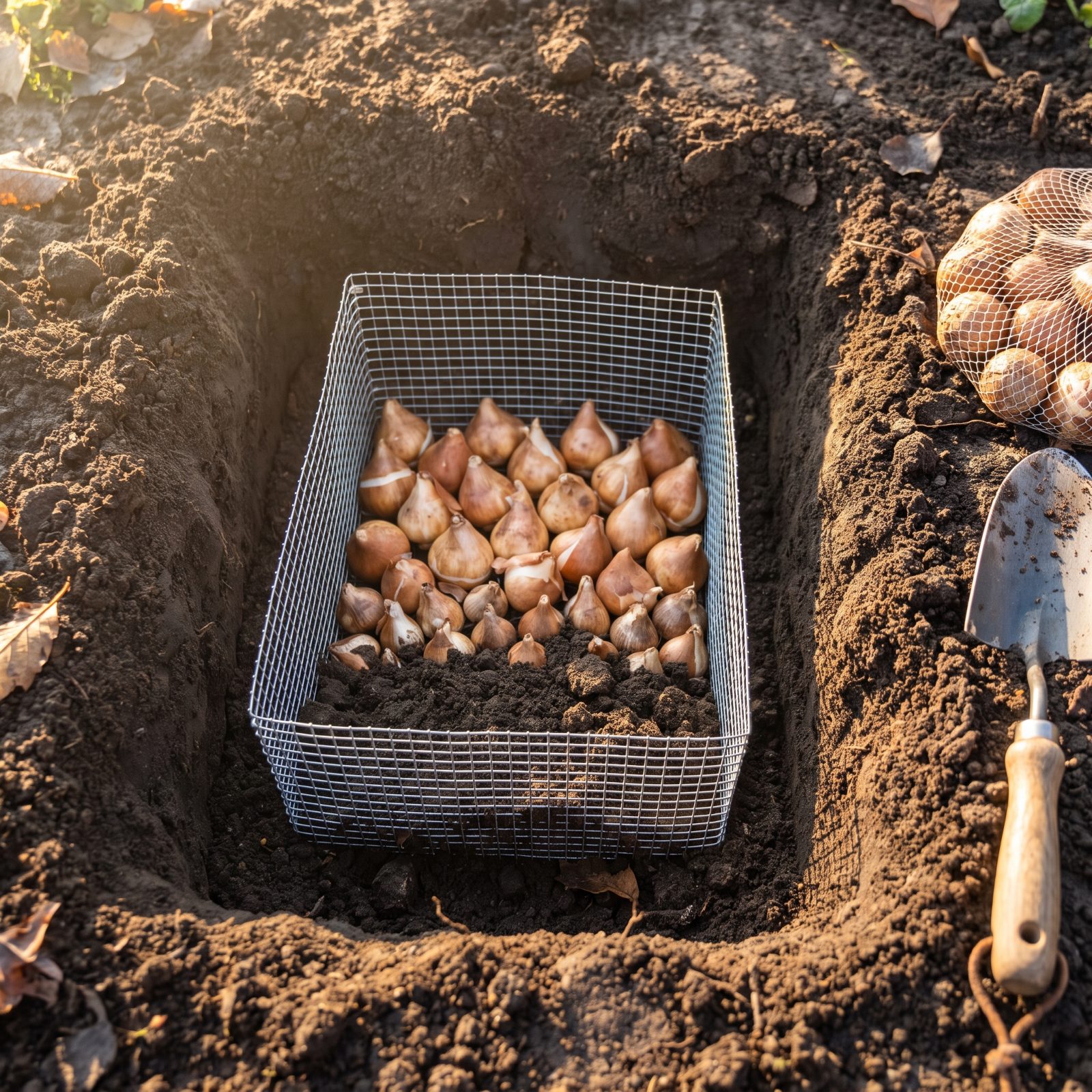 Hardware-Cloth Root Baskets That Protect Bulbs From Rodents