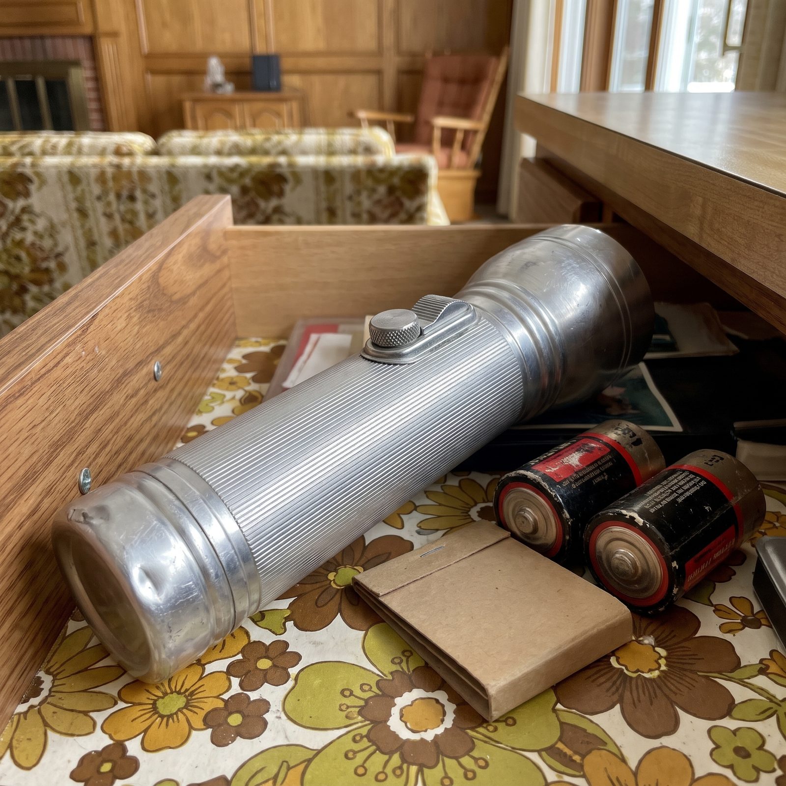 A Heavy Metal Flashlight Reserved for Storms and Blown Fuses