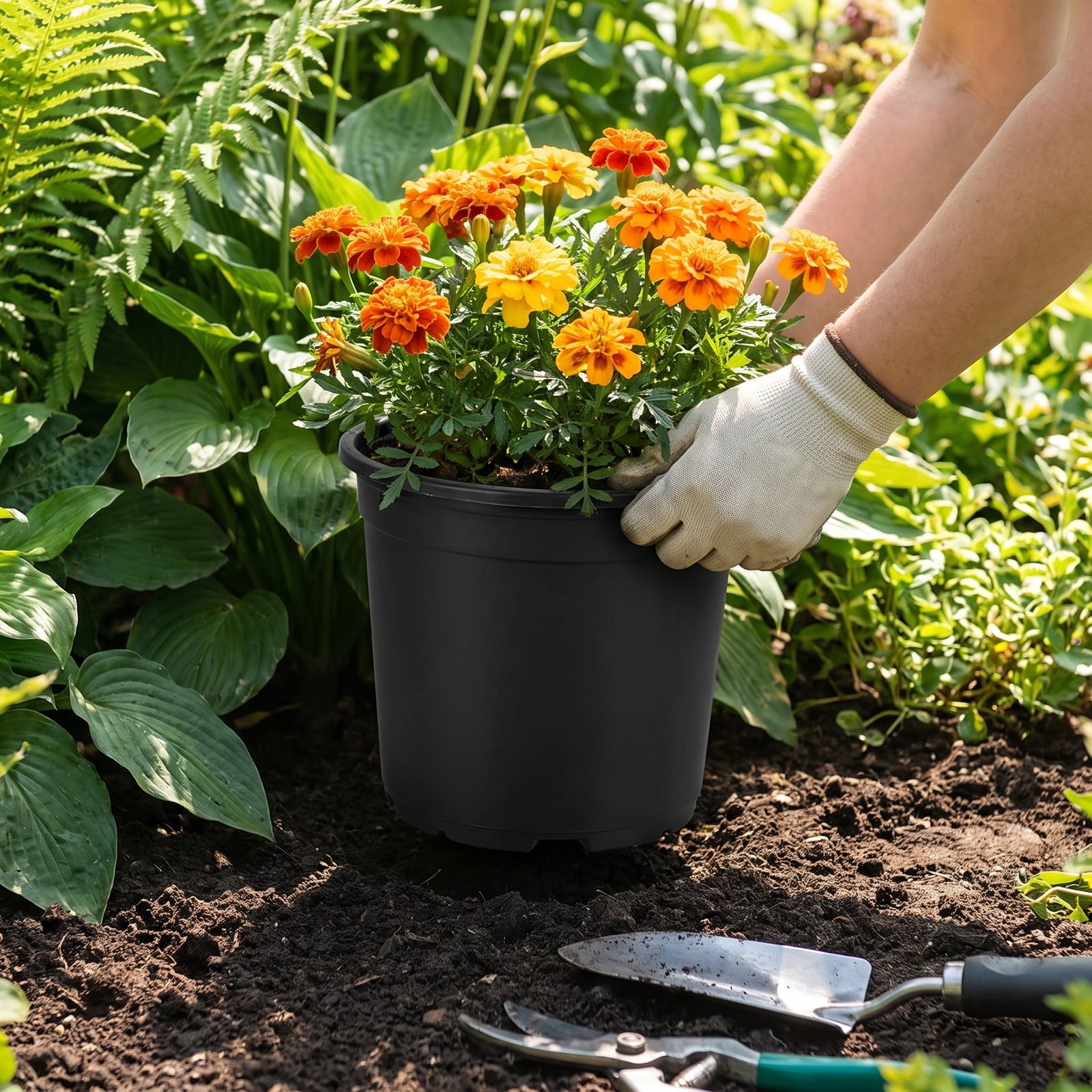 Hide Seasonal Bare Spots With Fast Annuals in Tuck-In Pots