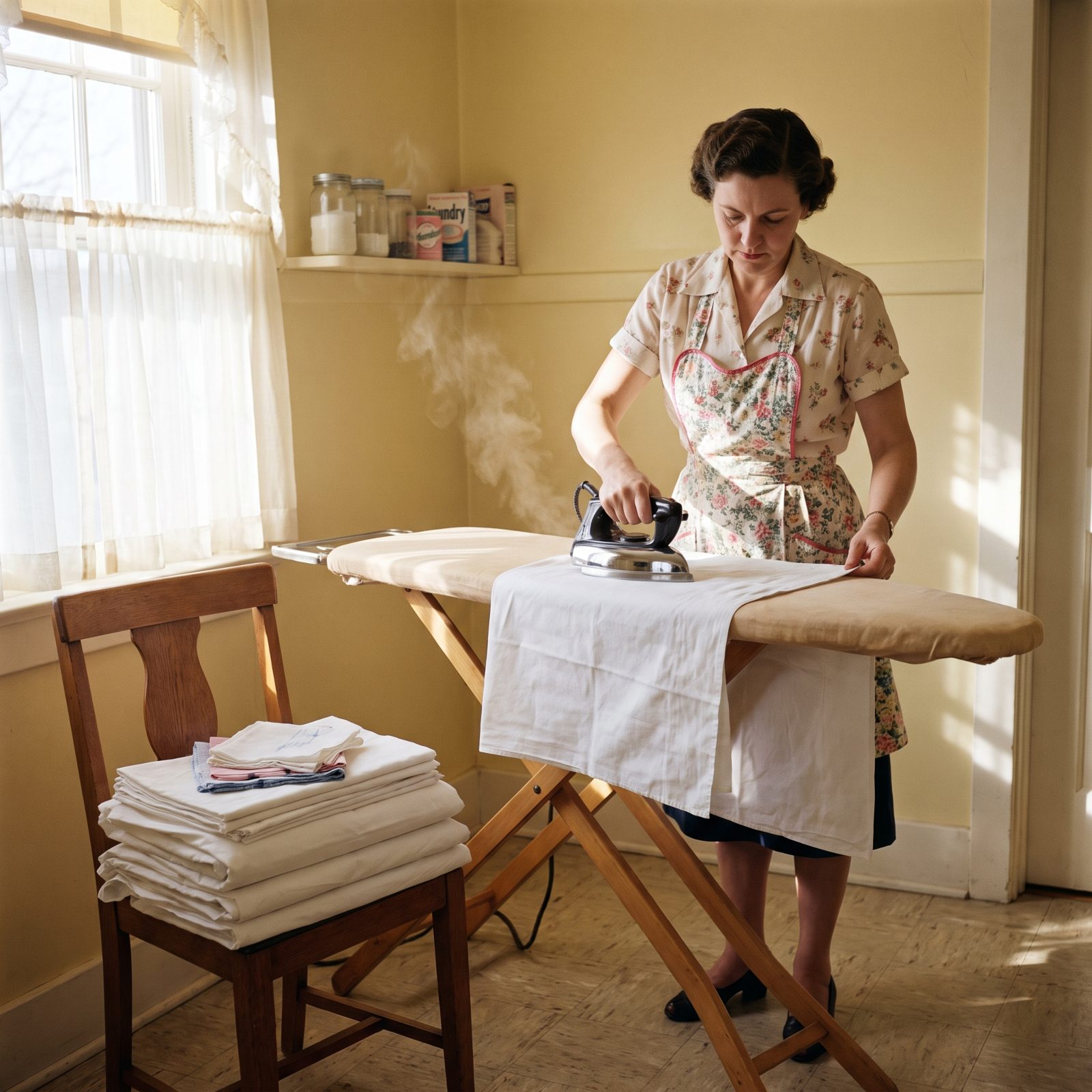 Ironing the Sheets, Pillowcases, and Handkerchiefs