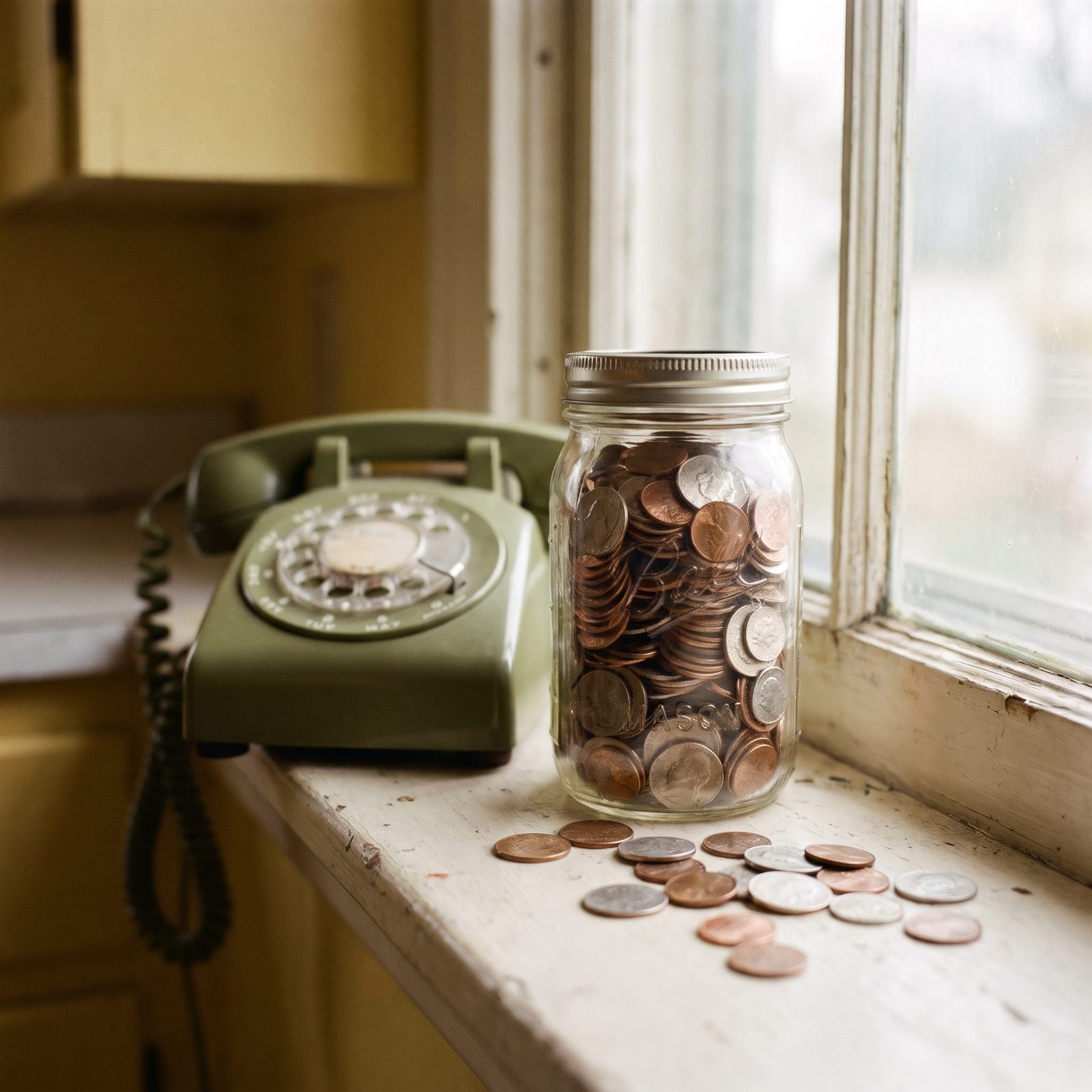 The Jar of Pennies Kept Ready for the Phone Booth