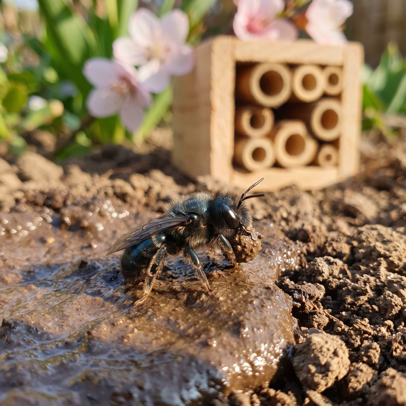 Keep a Small Damp Mud Patch Going for Your Mason Bees