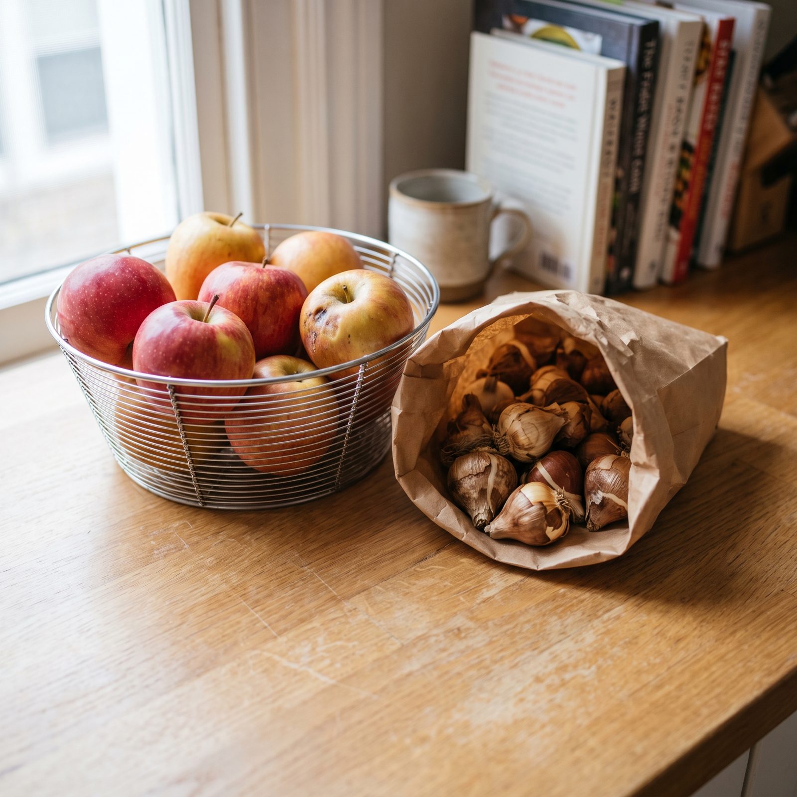 Keeping Bulbs Beside Ripening Apples
