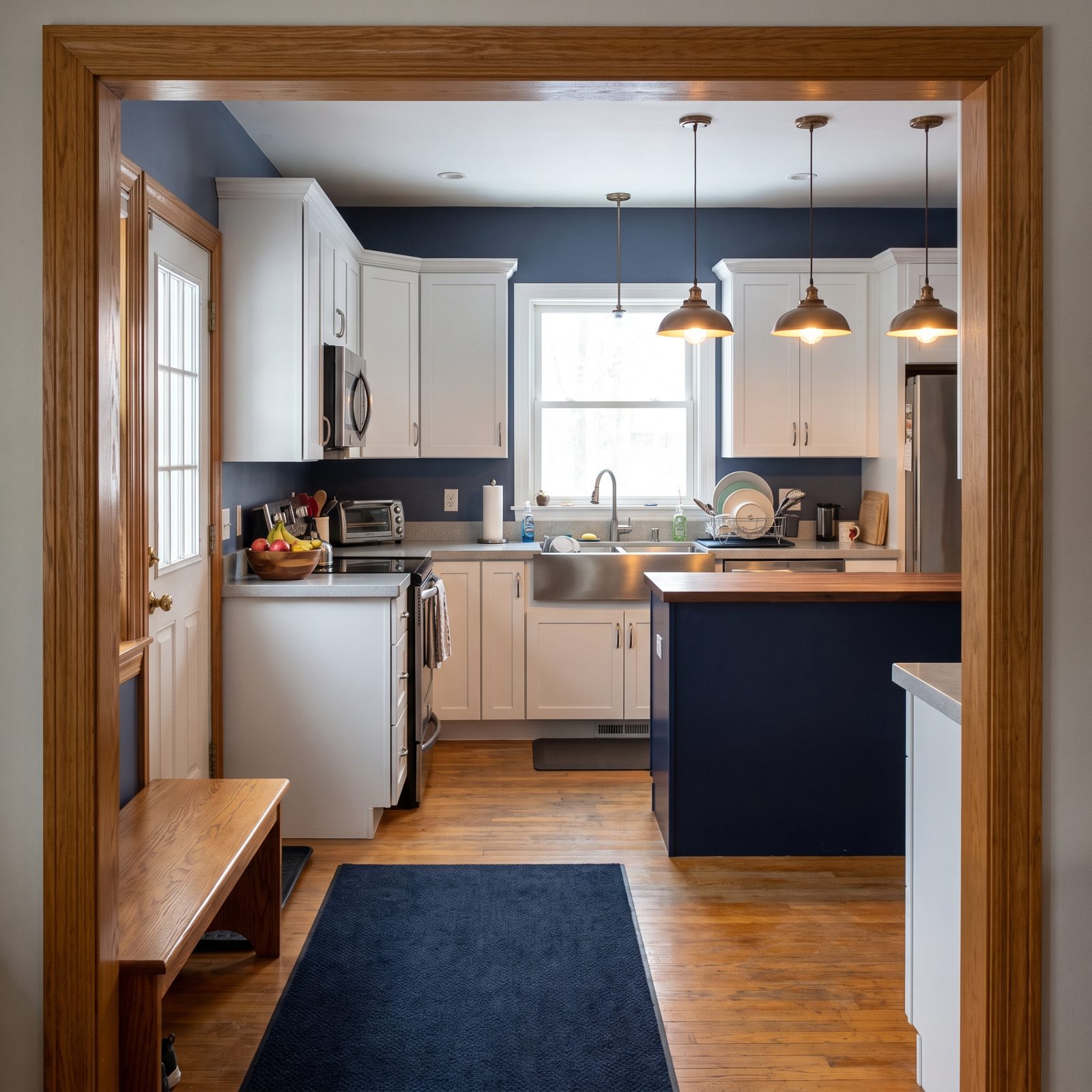 The Kitchen Fully Visible From the Threshold