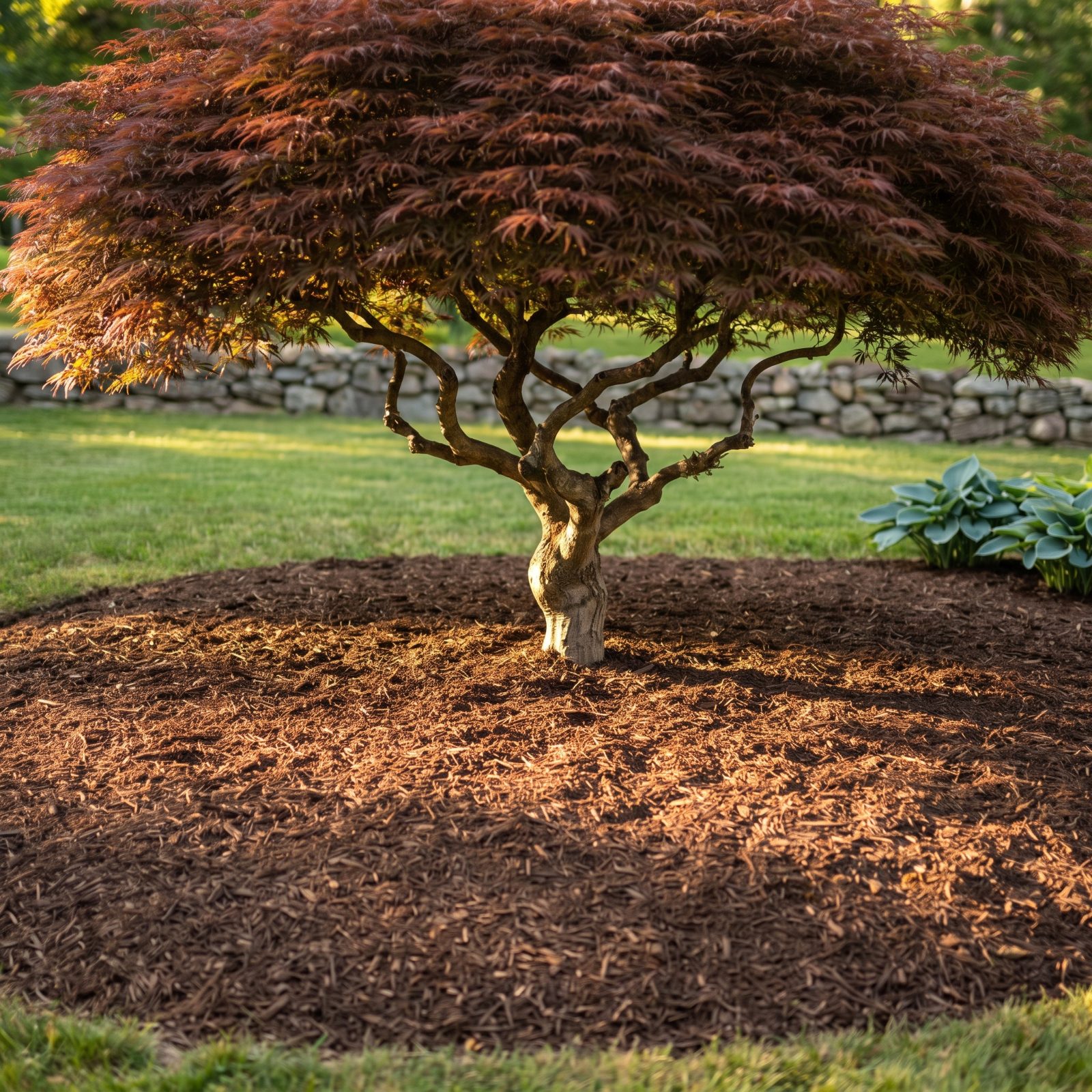 Leave Open Mulched Space Around Specimen Plants to Show Their Shape