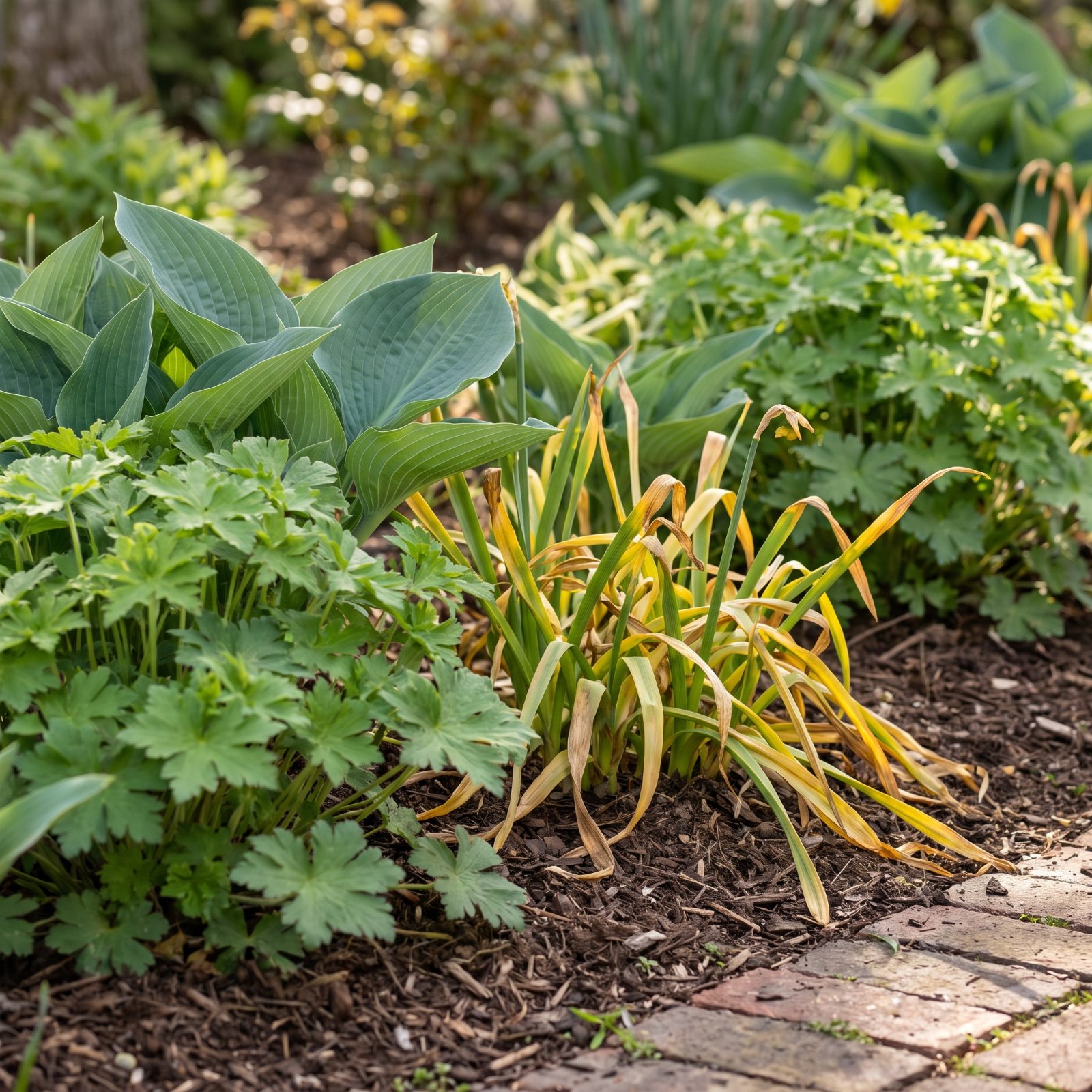 Let Later Perennials Swallow Up the Mess of Dying Bulb Leaves