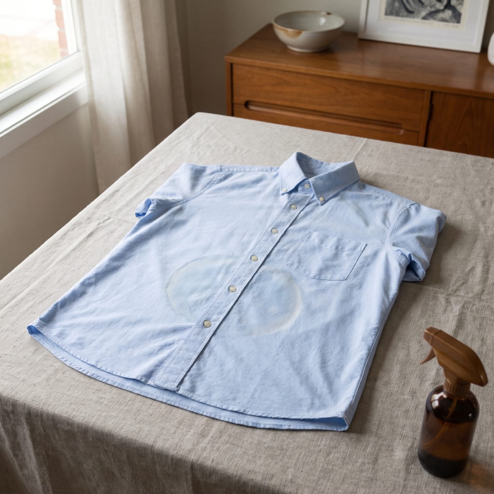 Letting Stain Remover Dry on the Cloth